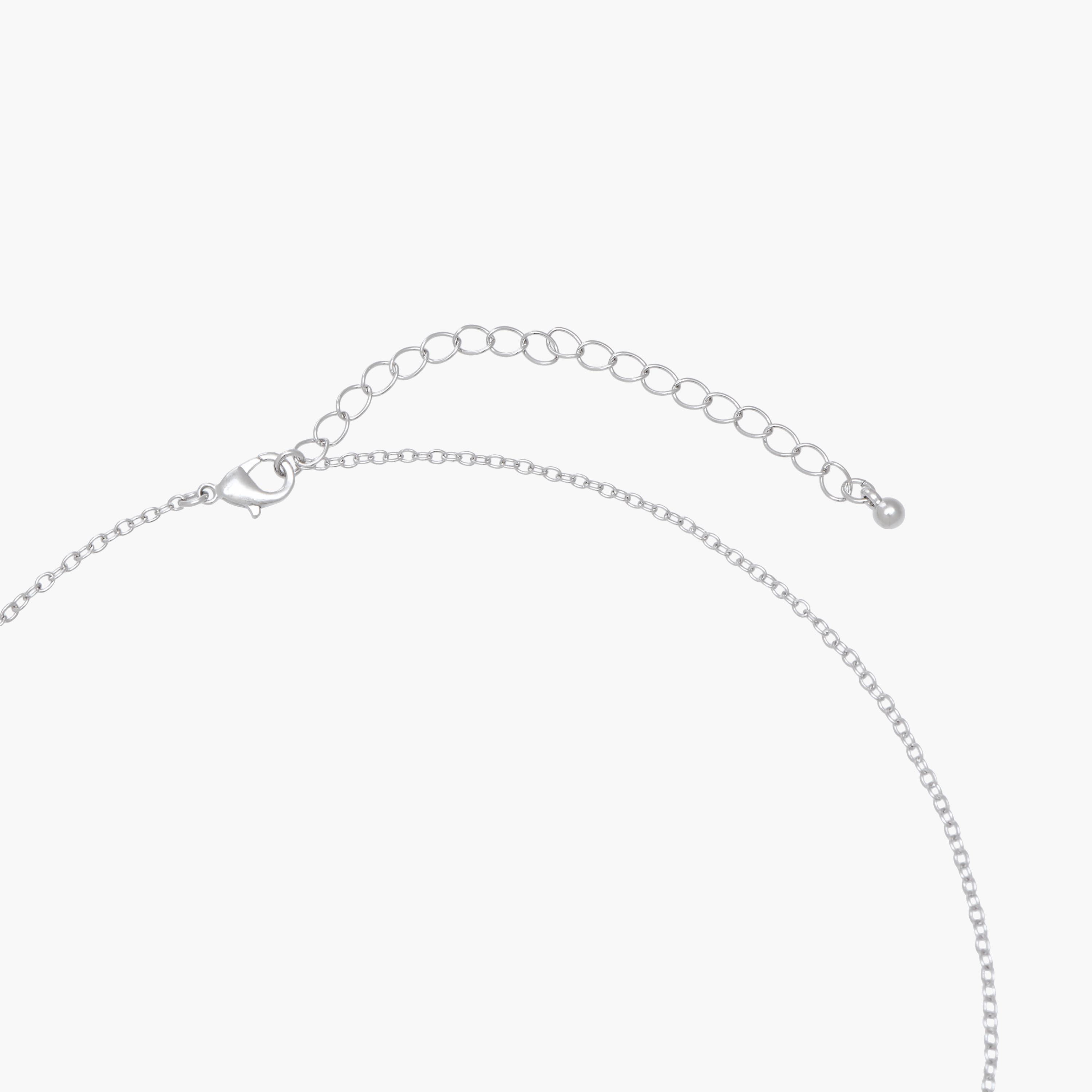 Silver Tone Cubic Zirconia Pendant Necklace with Embellished Design-women-watchesandjewellery-jewellery-necklacesandpendants-image-4