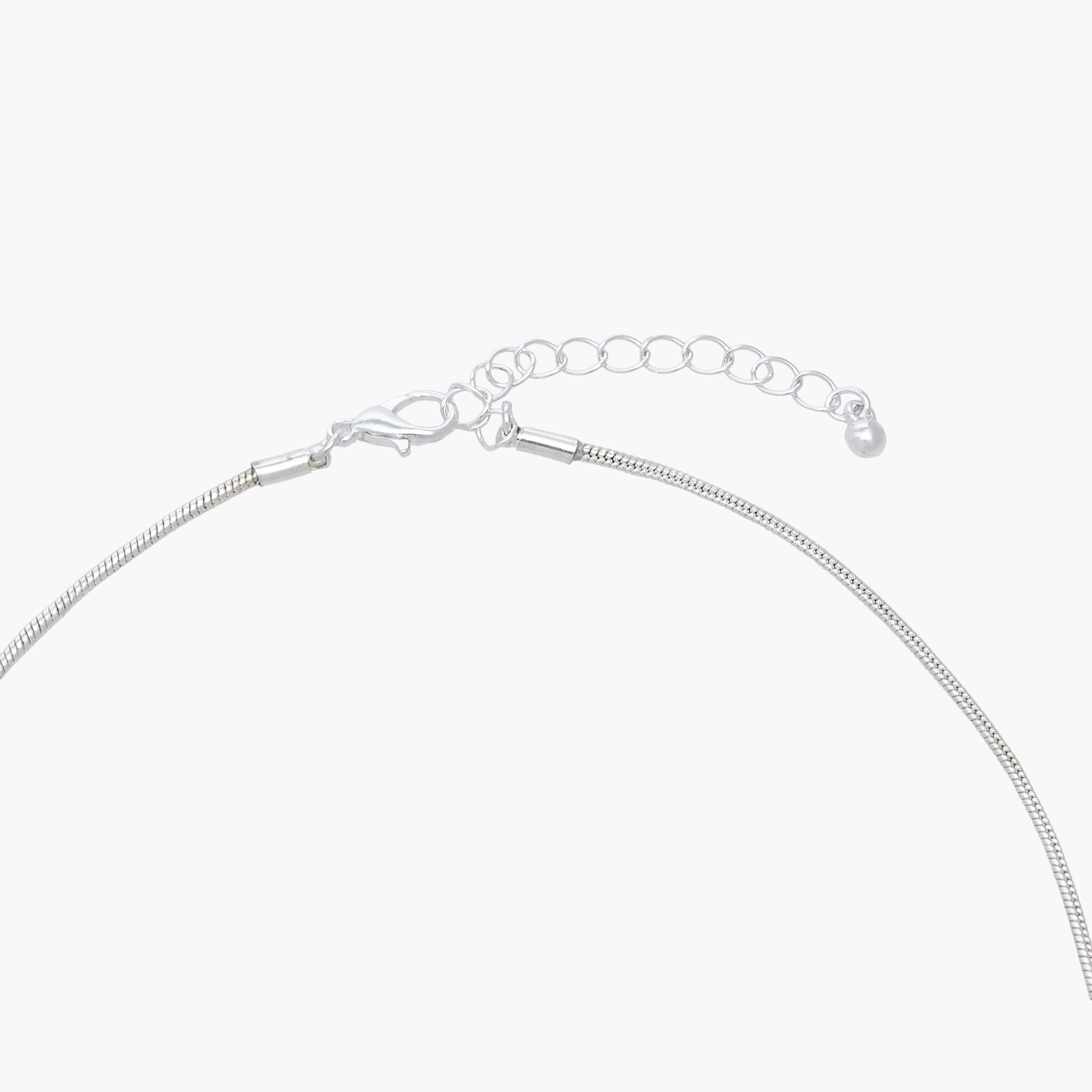 Silver Tone Cubic Zirconia Pendant Necklace with Embellished Design-women-watchesandjewellery-jewellery-necklacesandpendants-image-4