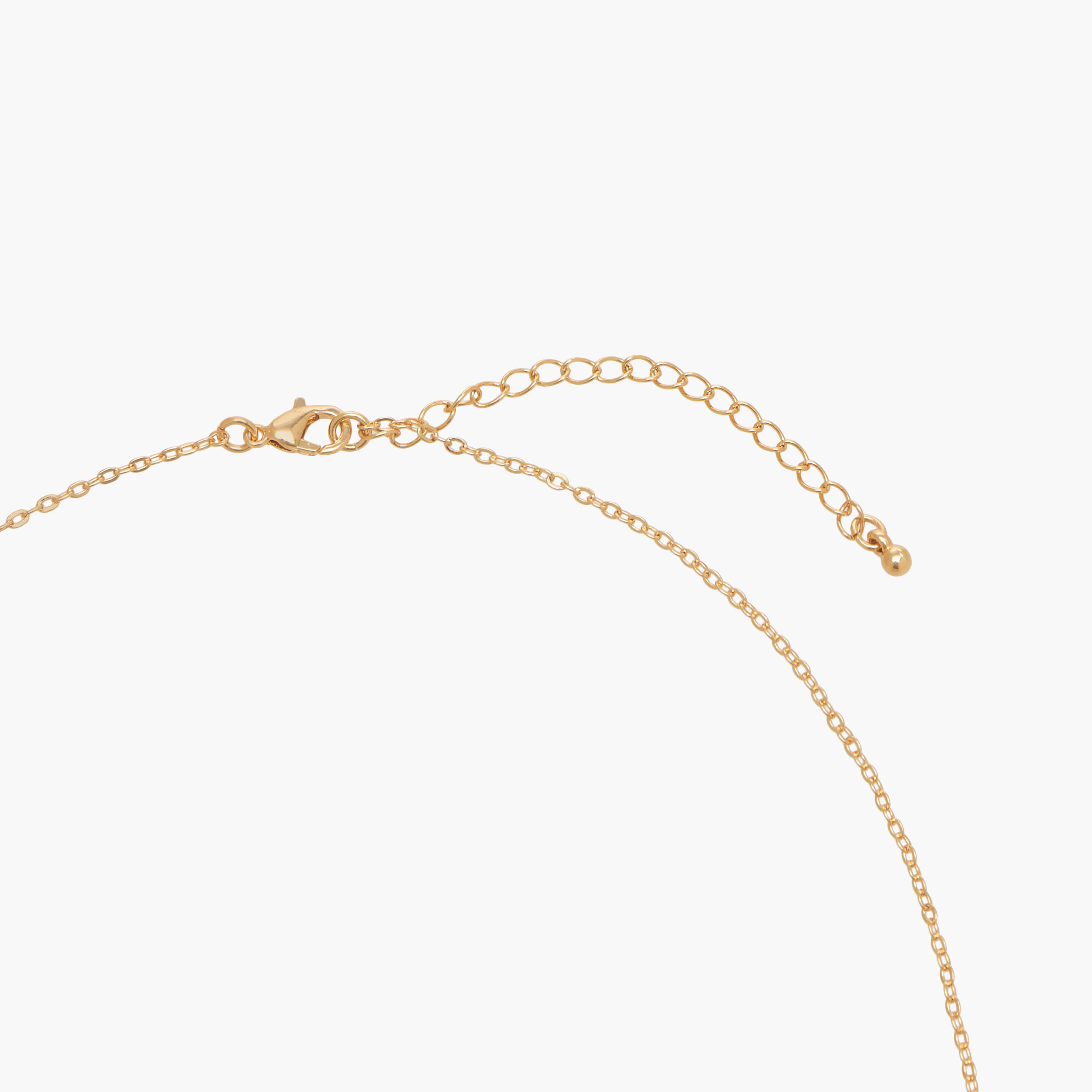 عقد بدلاية مرصّعة بزركون مكعب بلون ذهبي بتصميم زهور-women-watchesandjewellery-jewellery-necklacesandpendants-image-4