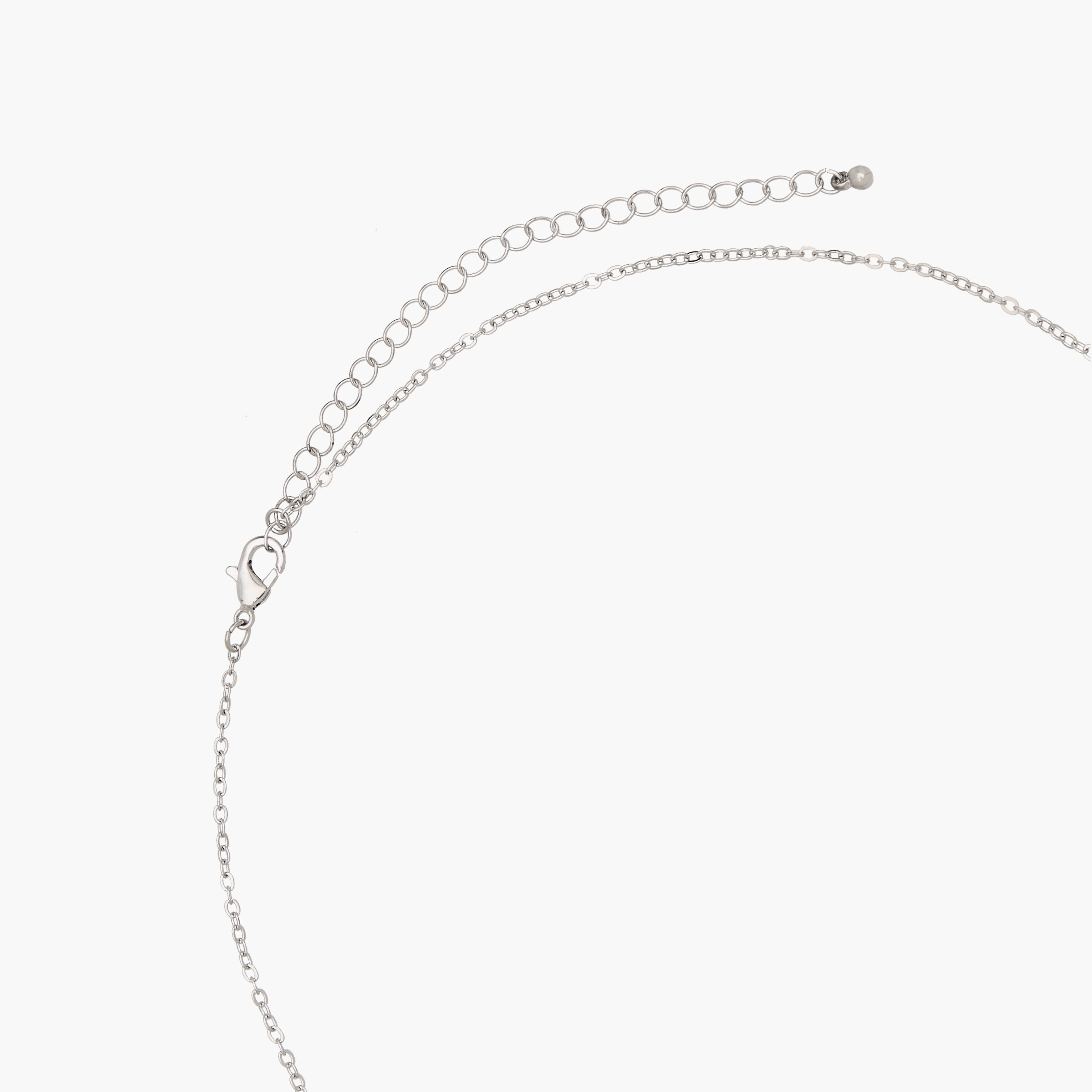 Silver Tone Pendant Necklace with Cubic Zirconia Stone Embellishment-women-watchesandjewellery-jewellery-necklacesandpendants-image-3