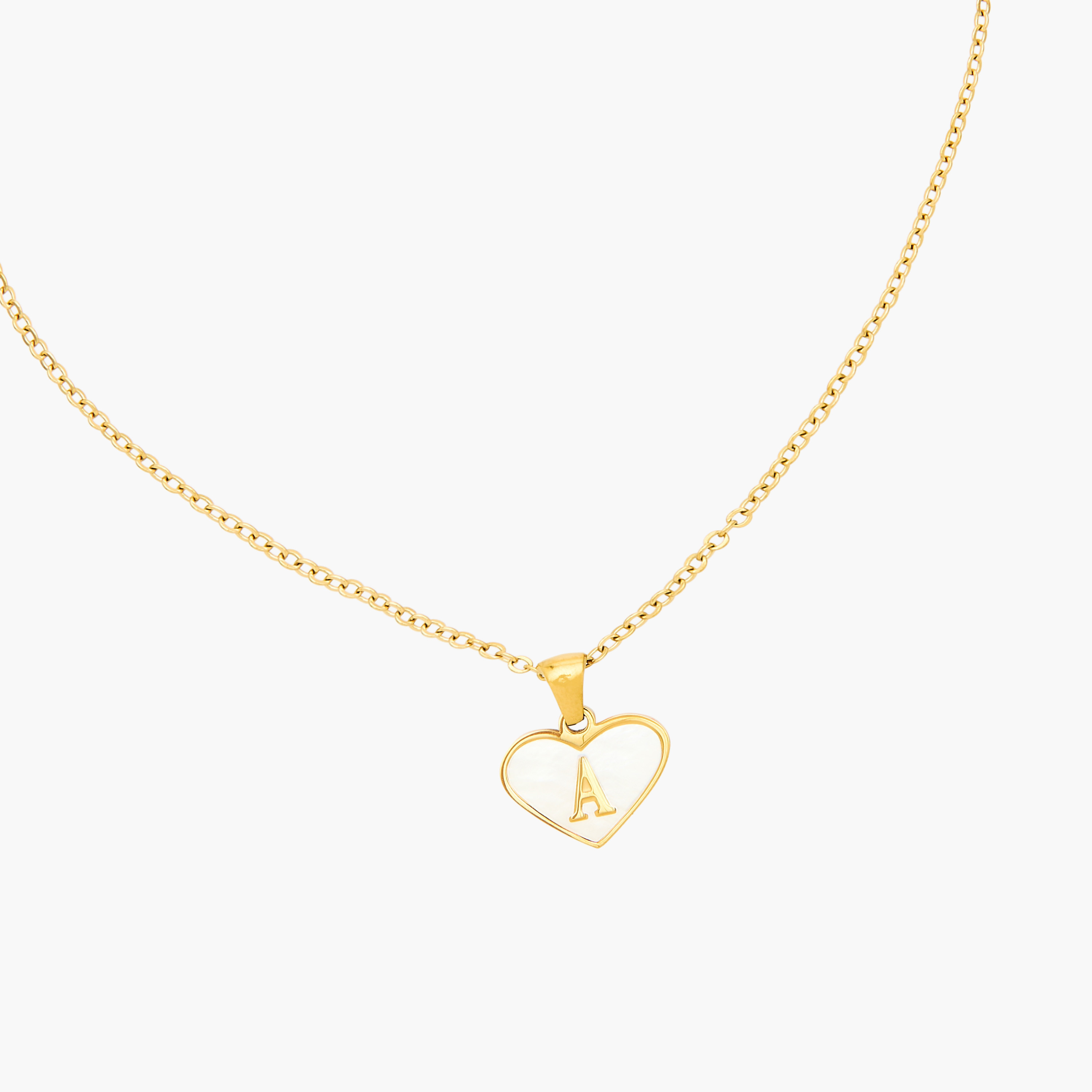 Gold Tone Initial A Pendant Necklace-women-watchesandjewellery-jewellery-necklacesandpendants-image-3