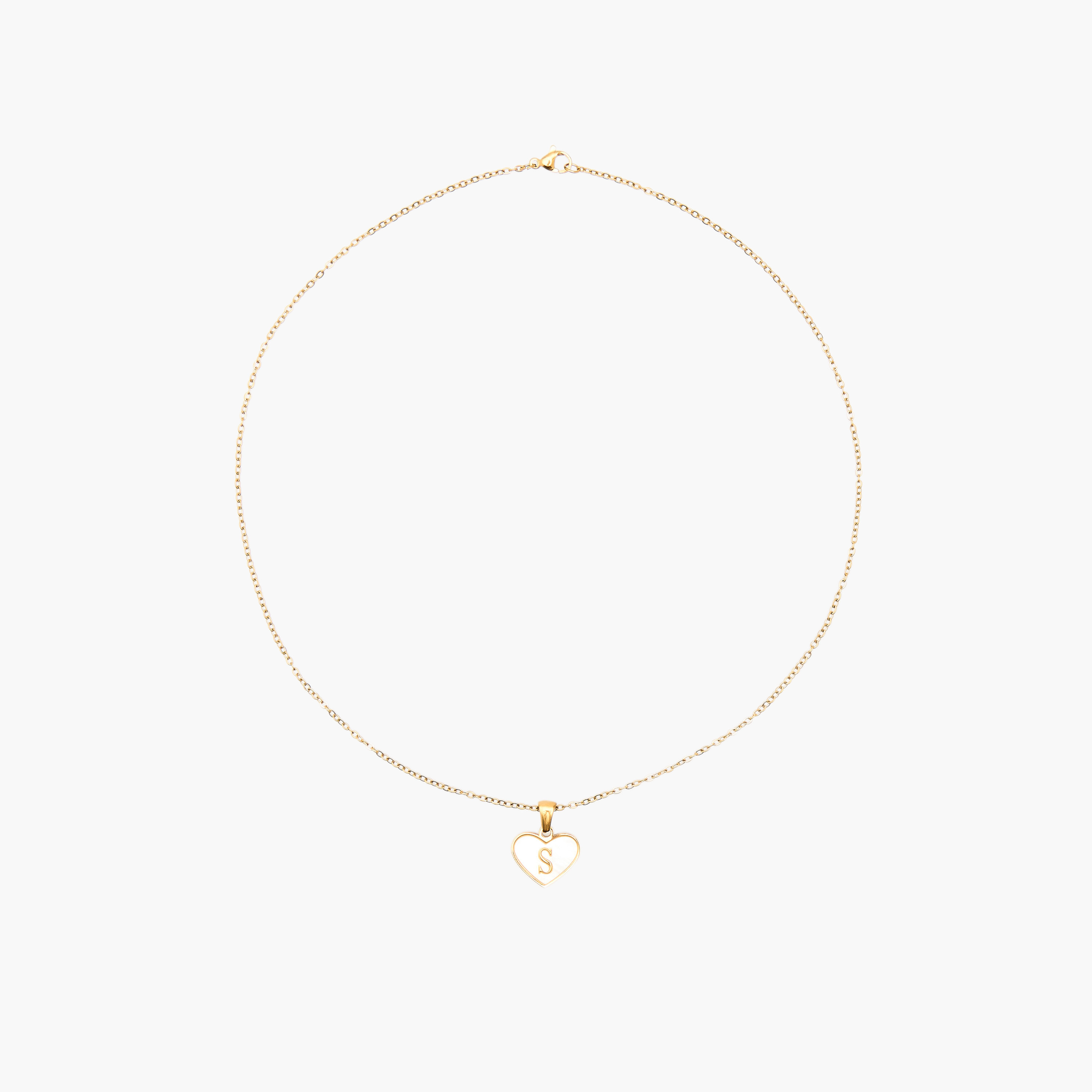 Gold Tone Pendant Necklace with Initial S-women-watchesandjewellery-jewellery-necklacesandpendants-image-1