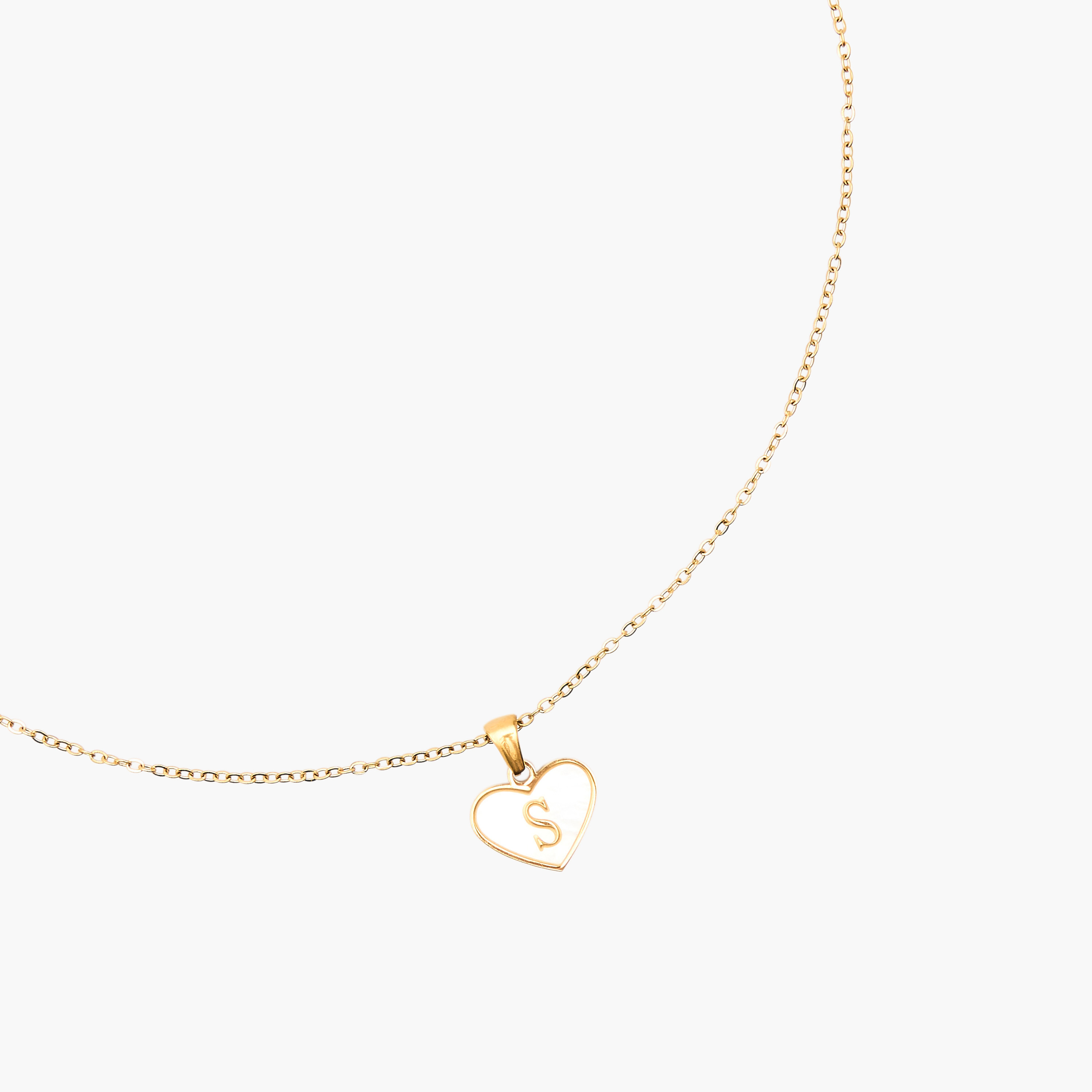 Gold Tone Pendant Necklace with Initial S-women-watchesandjewellery-jewellery-necklacesandpendants-image-2