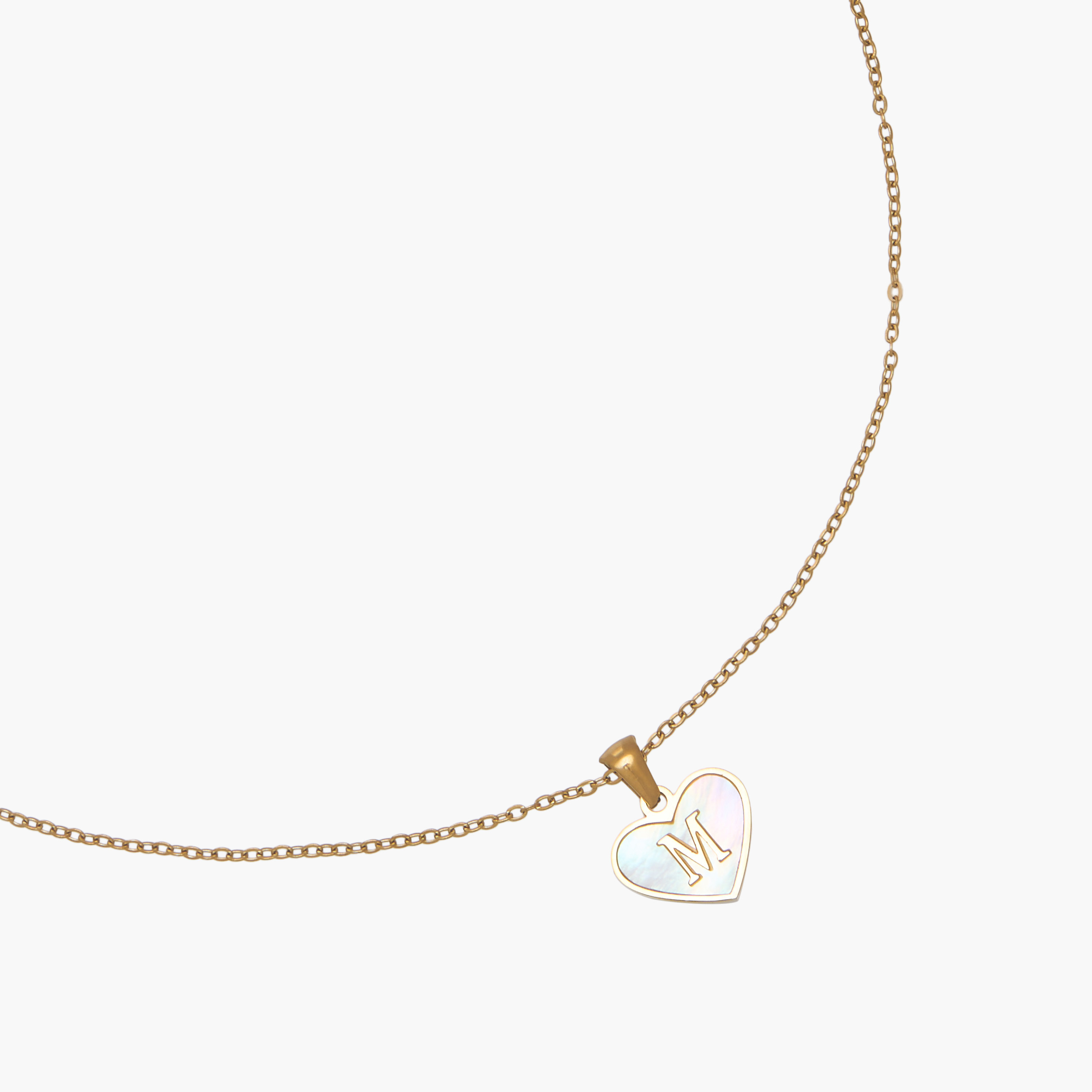 قلادة بدلاية ولون ذهبي وحرف M-women-watchesandjewellery-jewellery-necklacesandpendants-image-2