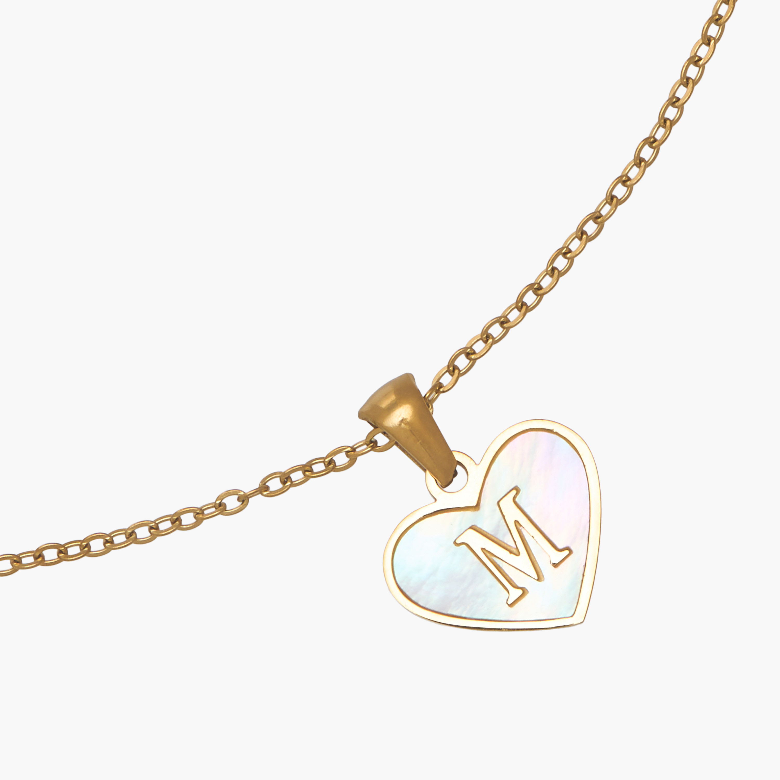 قلادة بدلاية ولون ذهبي وحرف M-women-watchesandjewellery-jewellery-necklacesandpendants-image-3