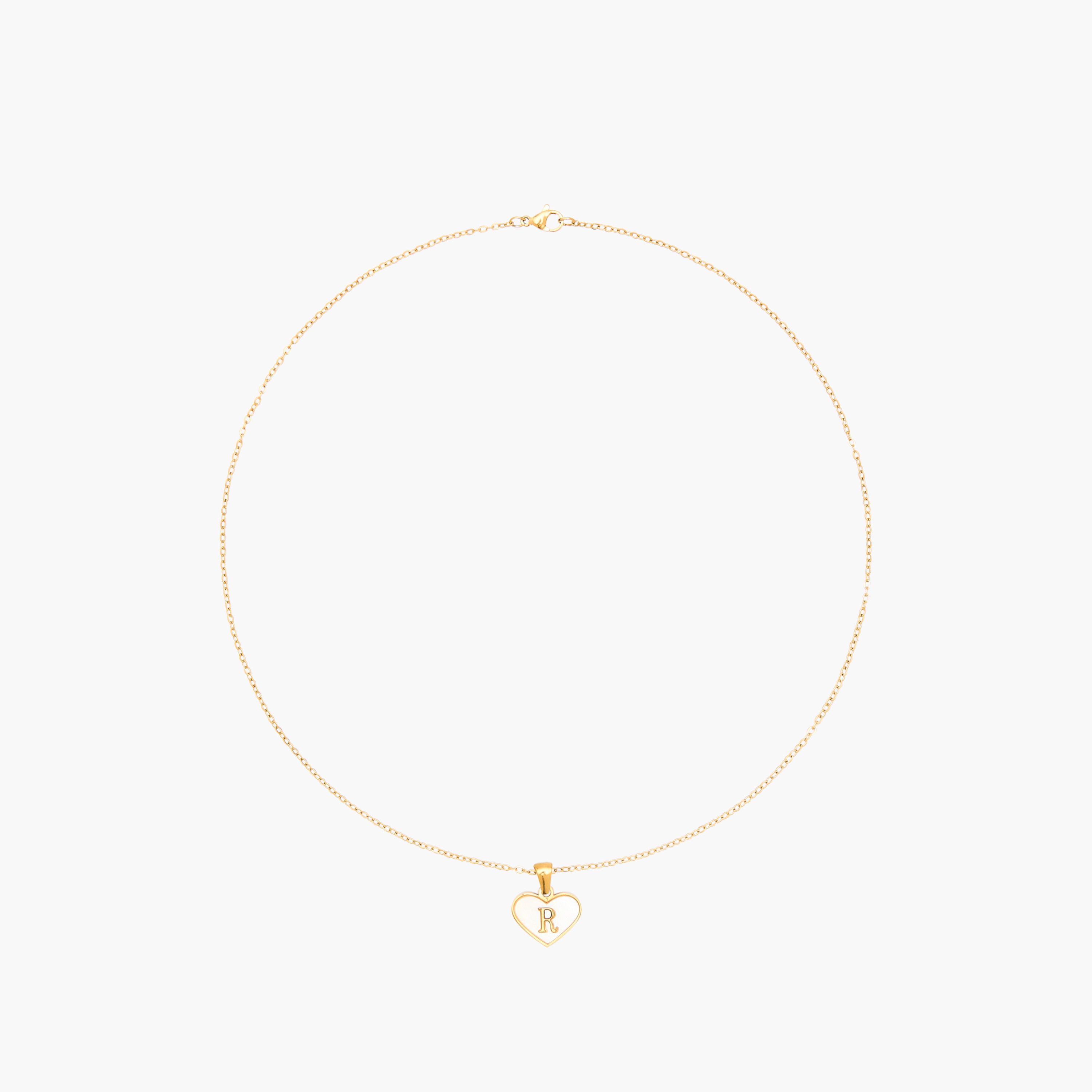 عقد بلون ذهبي ودلايّة حرف R-women-watchesandjewellery-jewellery-necklacesandpendants-image-1