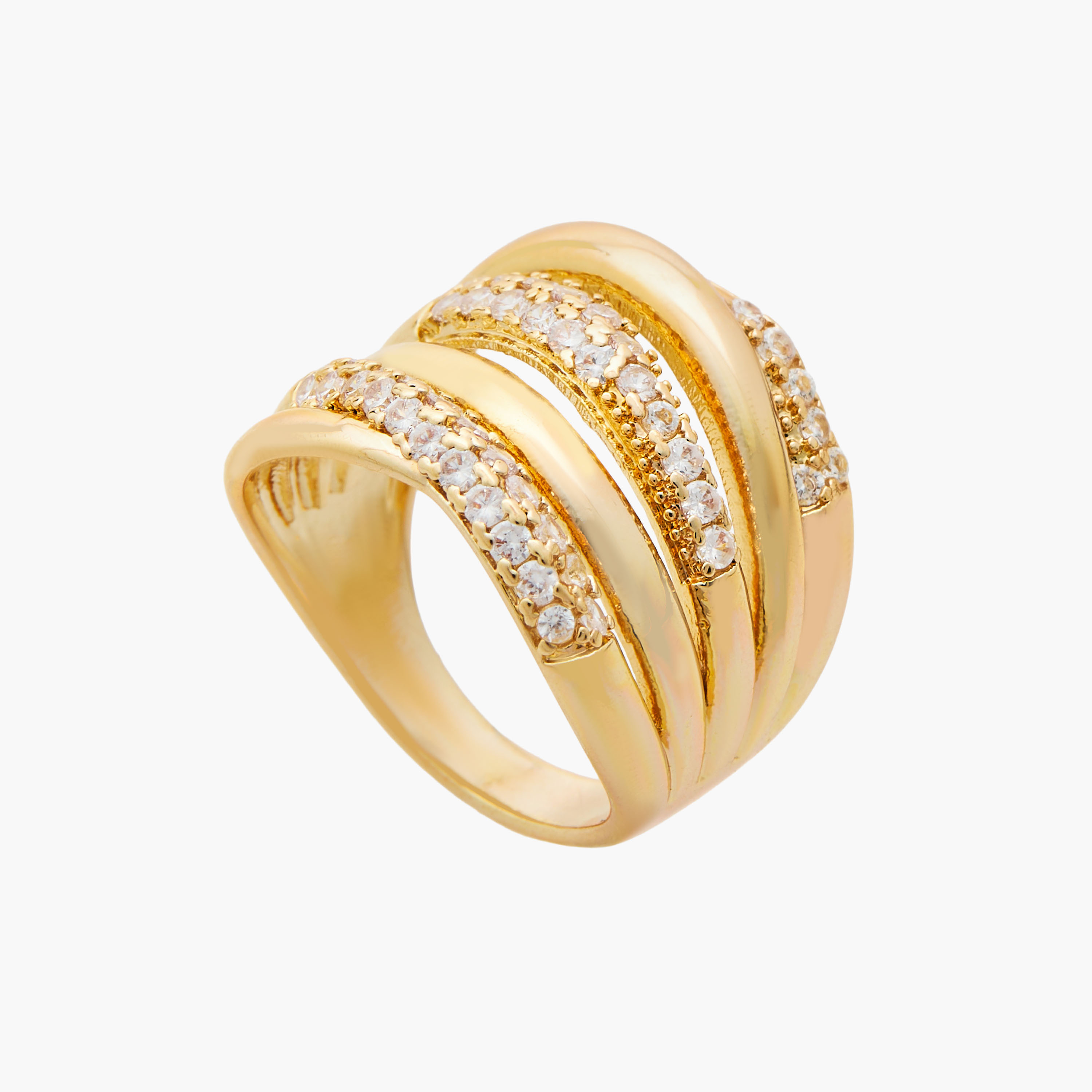 Metal Ring with Cubic Zirconia Embellishment-women-watchesandjewellery-jewellery-rings-image-1