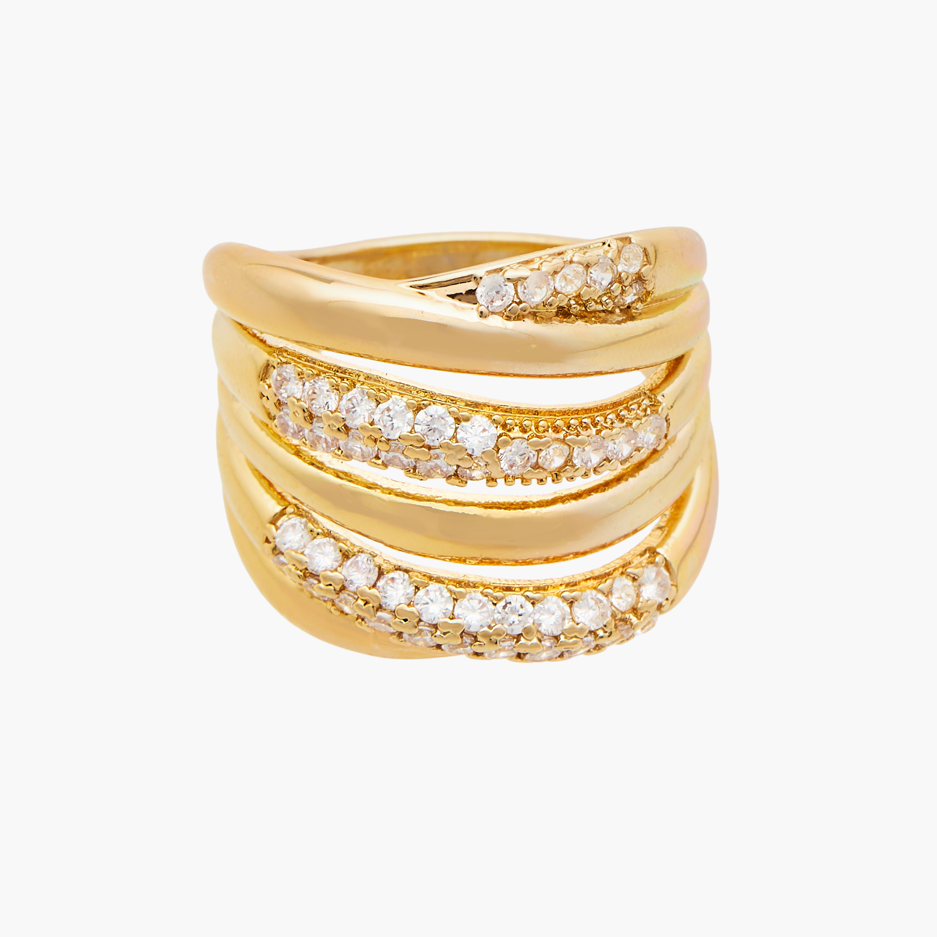 Metal Ring with Cubic Zirconia Embellishment-women-watchesandjewellery-jewellery-rings-image-2