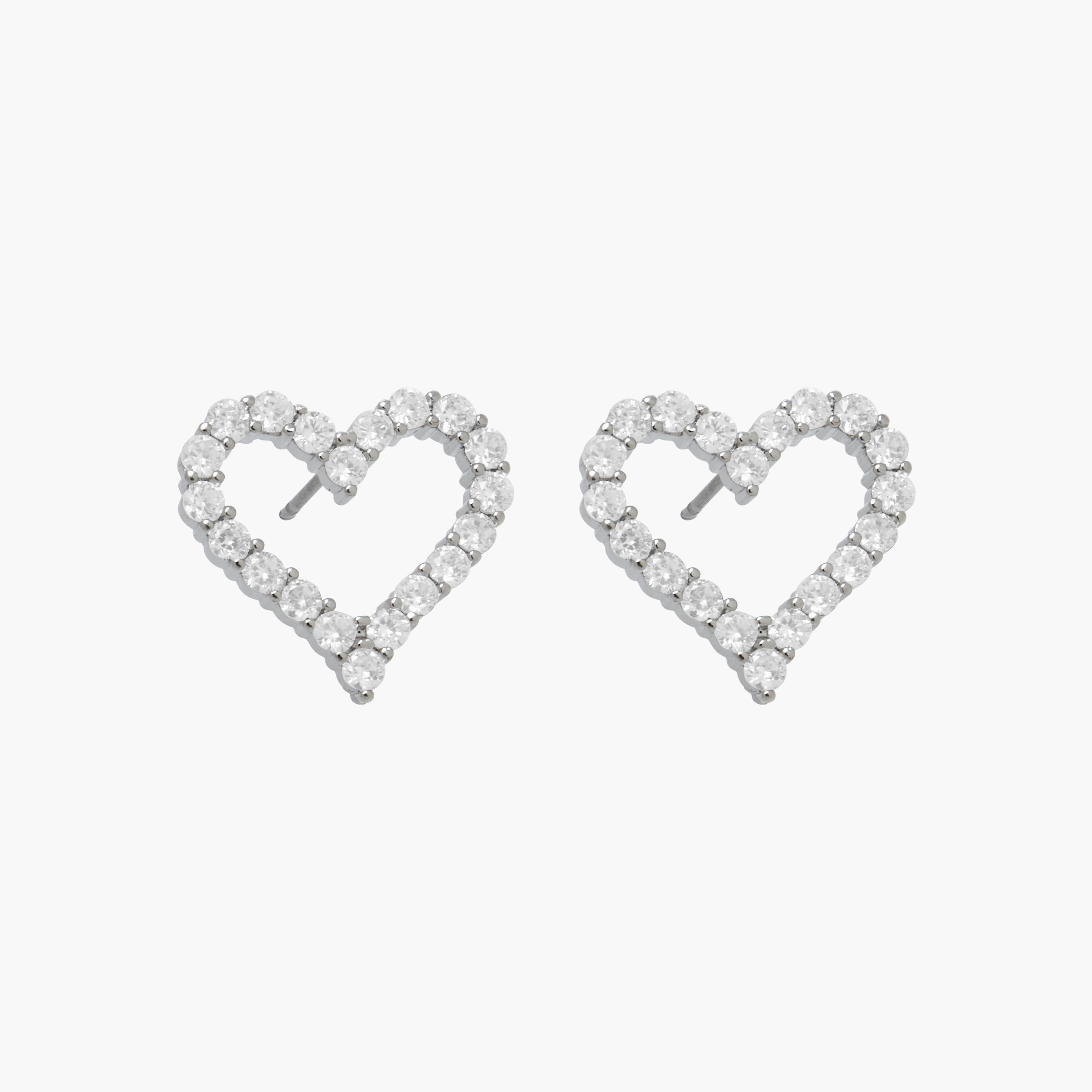 Set of 2 - Embellished Heart Pendant Necklace and Earrings-women-watchesandjewellery-jewellery-jewellerysets-image-4