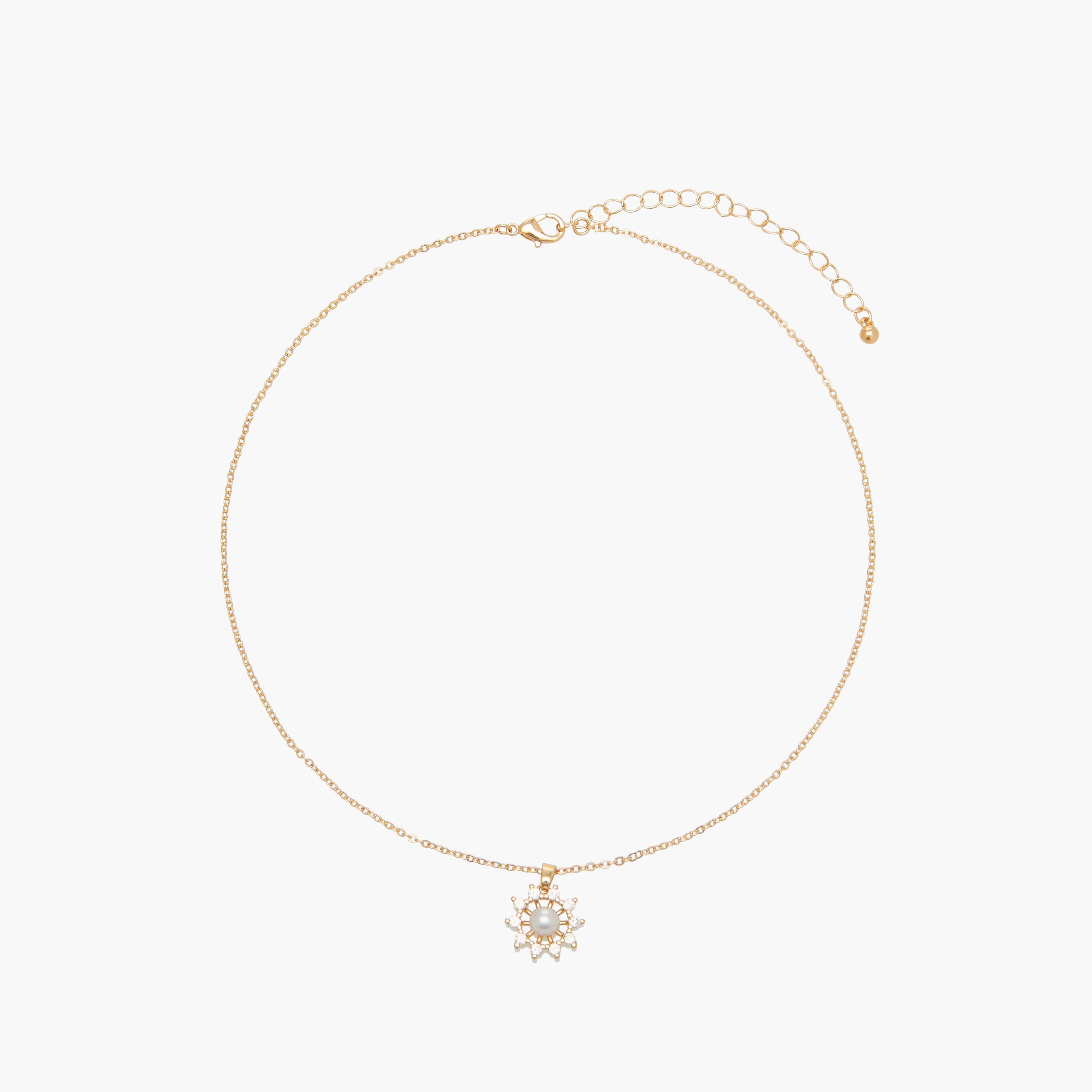 Set of 2 - Embellished Pearl Pendant Necklace and Earrings-women-watchesandjewellery-jewellery-jewellerysets-image-2