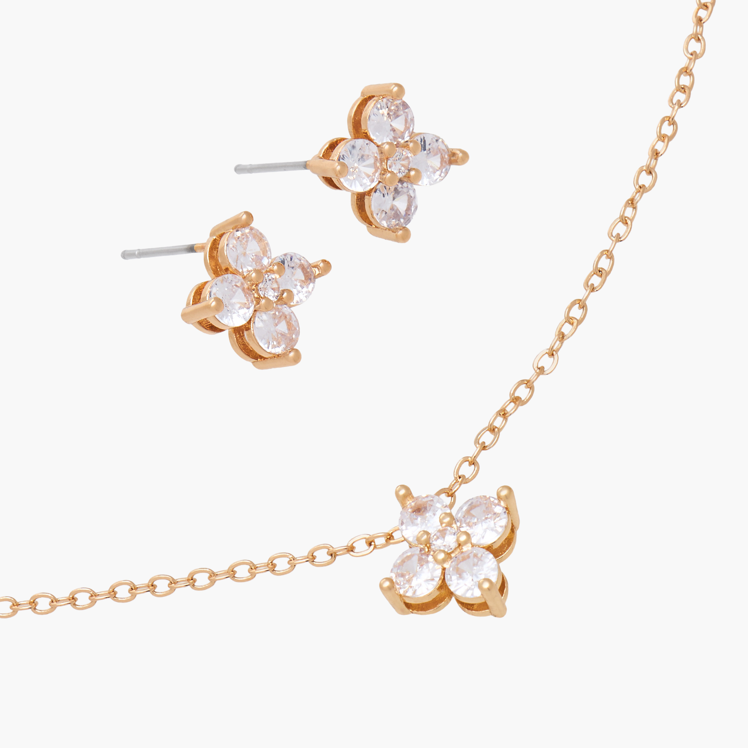 Set of 2 - Cubic Zirconia Embellished Pendant Necklace and Earrings-women-watchesandjewellery-jewellery-jewellerysets-image-5