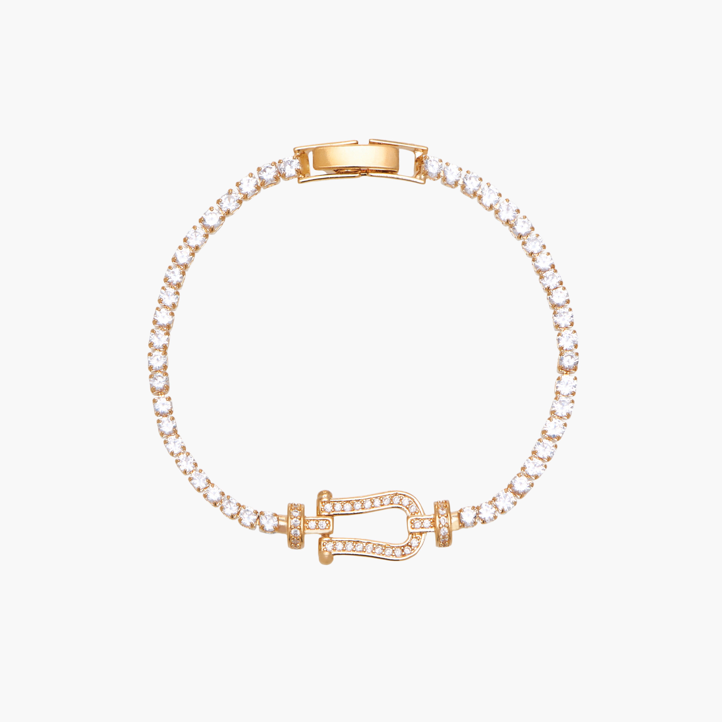 Metal Cubic Zirconia Embellished Bracelet-women-watchesandjewellery-jewellery-banglesandbracelets-image-1