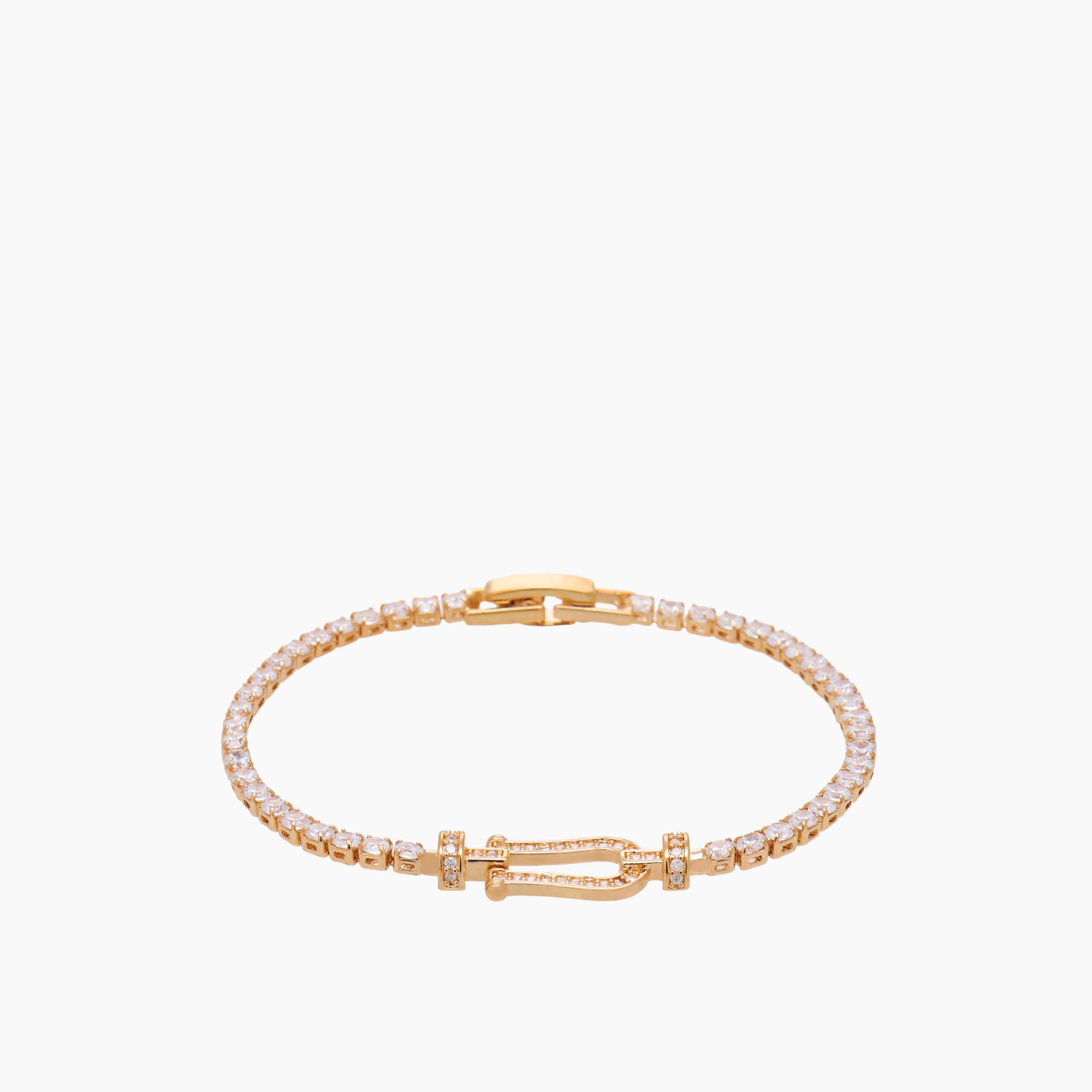 Metal Cubic Zirconia Embellished Bracelet-women-watchesandjewellery-jewellery-banglesandbracelets-image-2