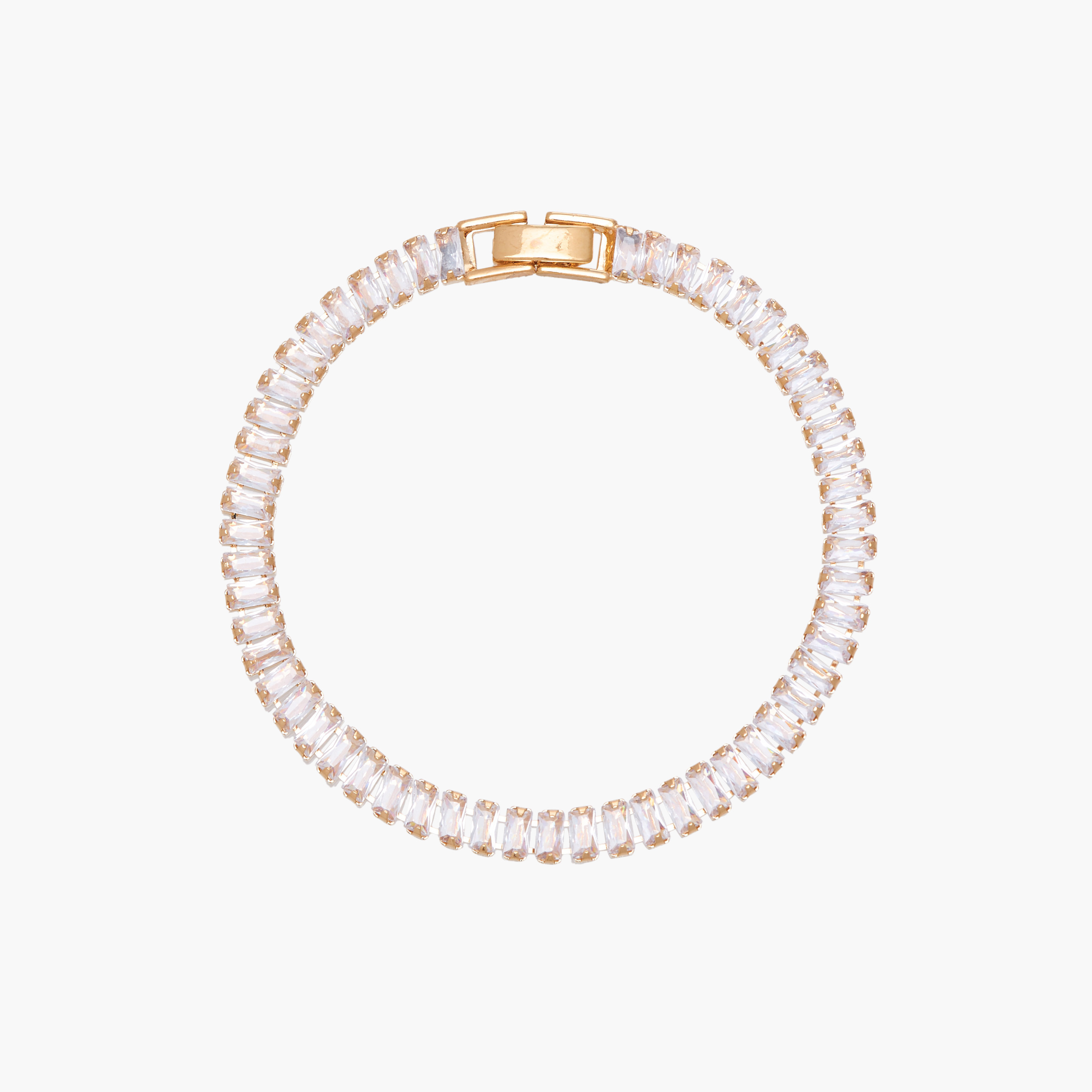 Metal Cubic Zirconia Embellished Bracelet-women-watchesandjewellery-jewellery-banglesandbracelets-image-1