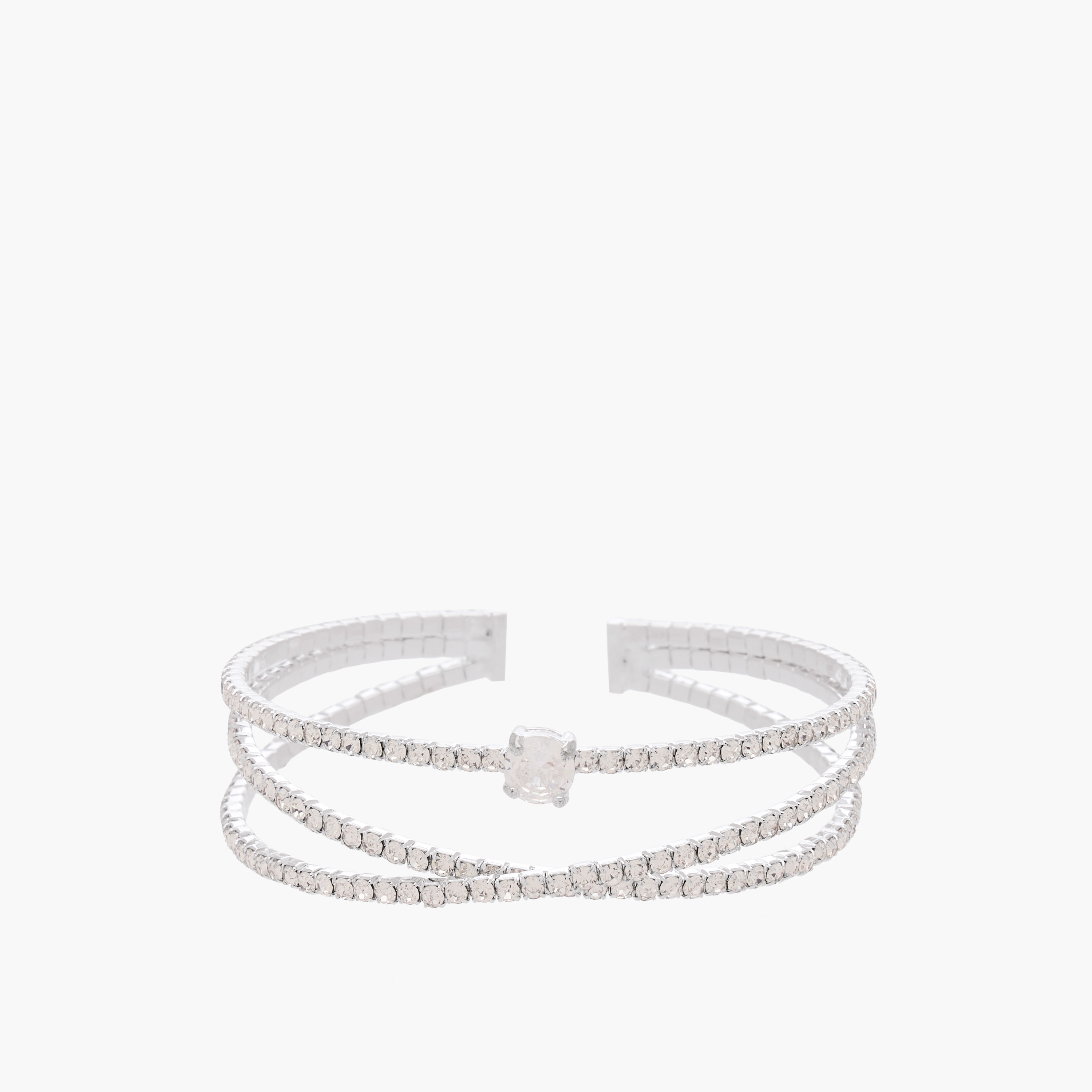 سوار كفّ معدني مرصّع بحجر زركون مكعب-women-watchesandjewellery-jewellery-banglesandbracelets-image-1