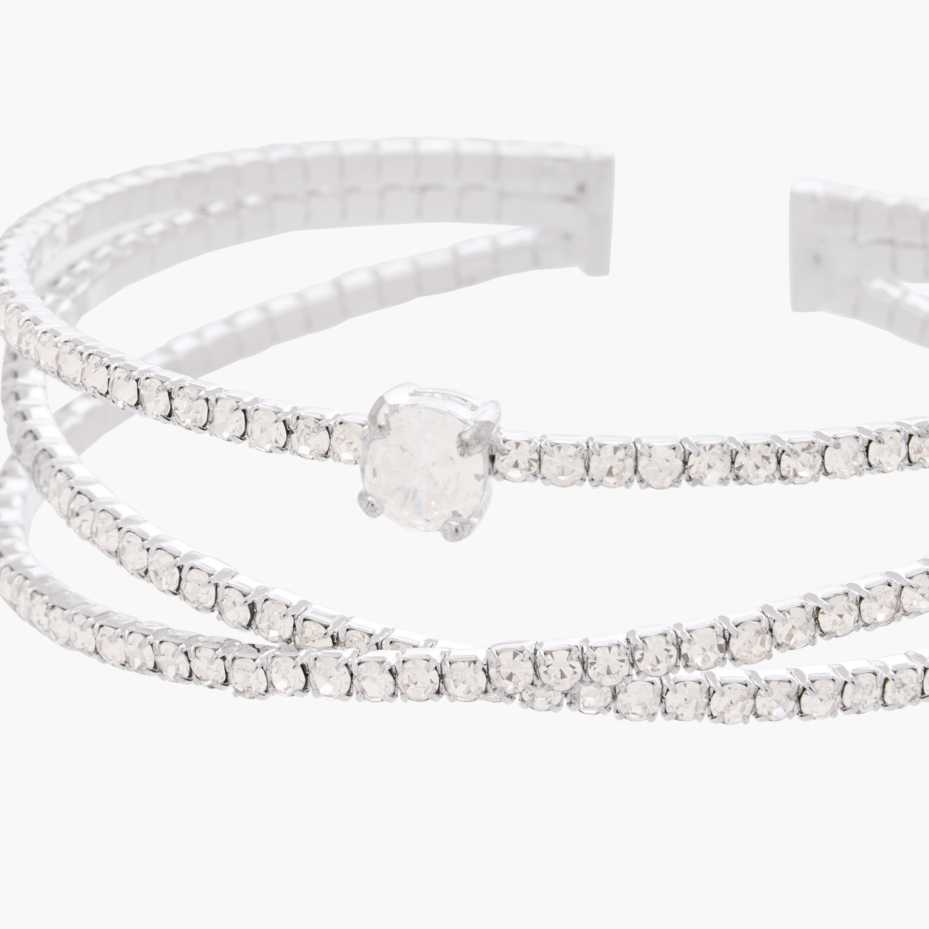 سوار كفّ معدني مرصّع بحجر زركون مكعب-women-watchesandjewellery-jewellery-banglesandbracelets-image-3