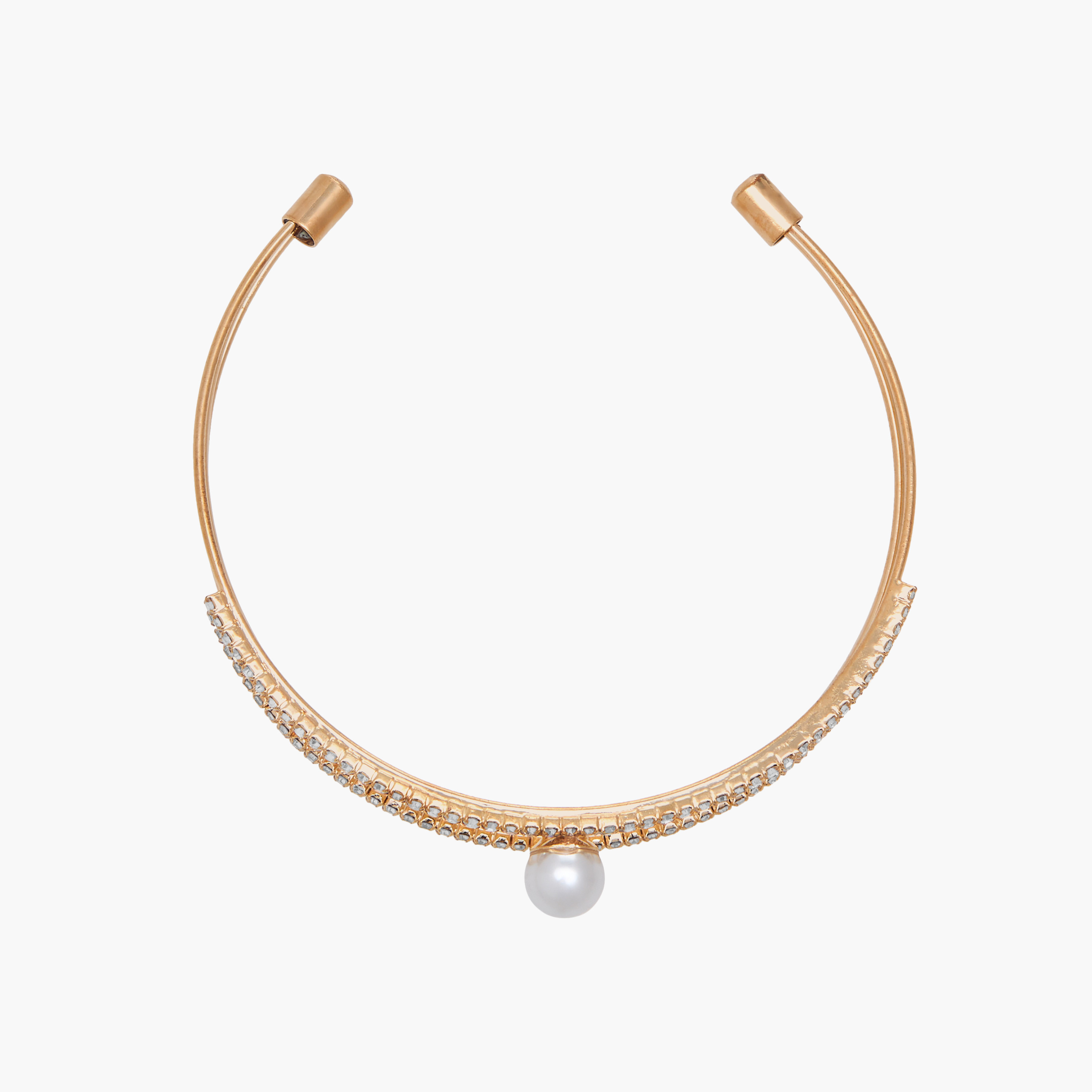 Metallic Cubic Zirconia Embellished Bracelet-women-watchesandjewellery-jewellery-banglesandbracelets-image-1