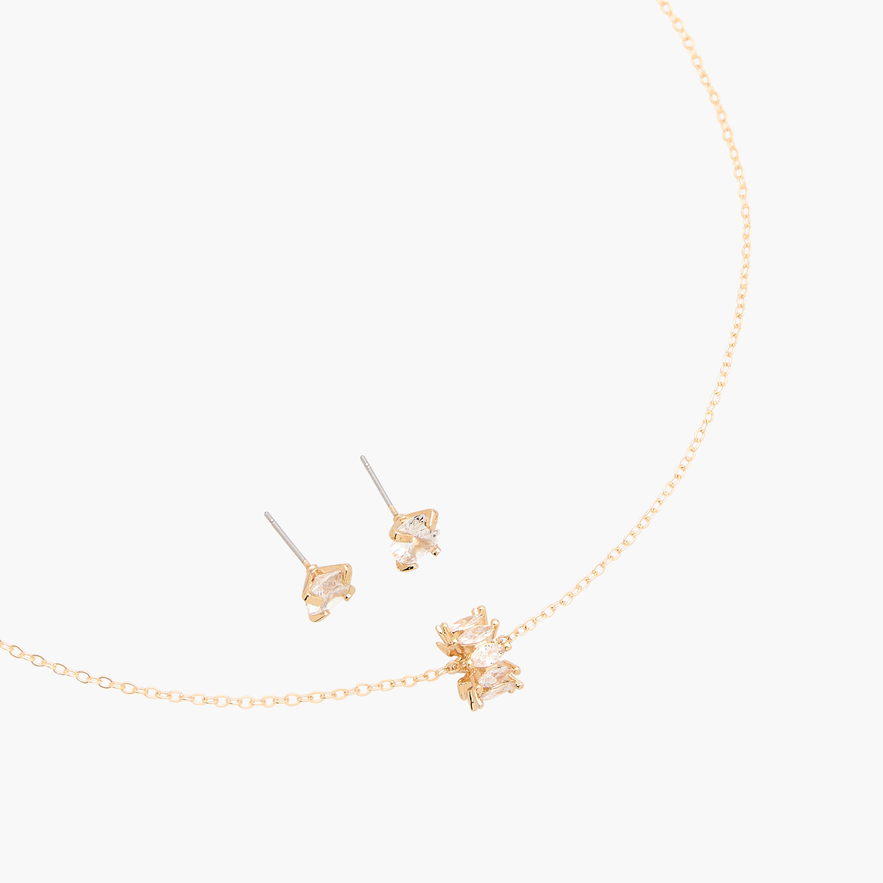 Set of 2 - Stone Embellished Necklace and Earrings-women-watchesandjewellery-jewellery-jewellerysets-image-3