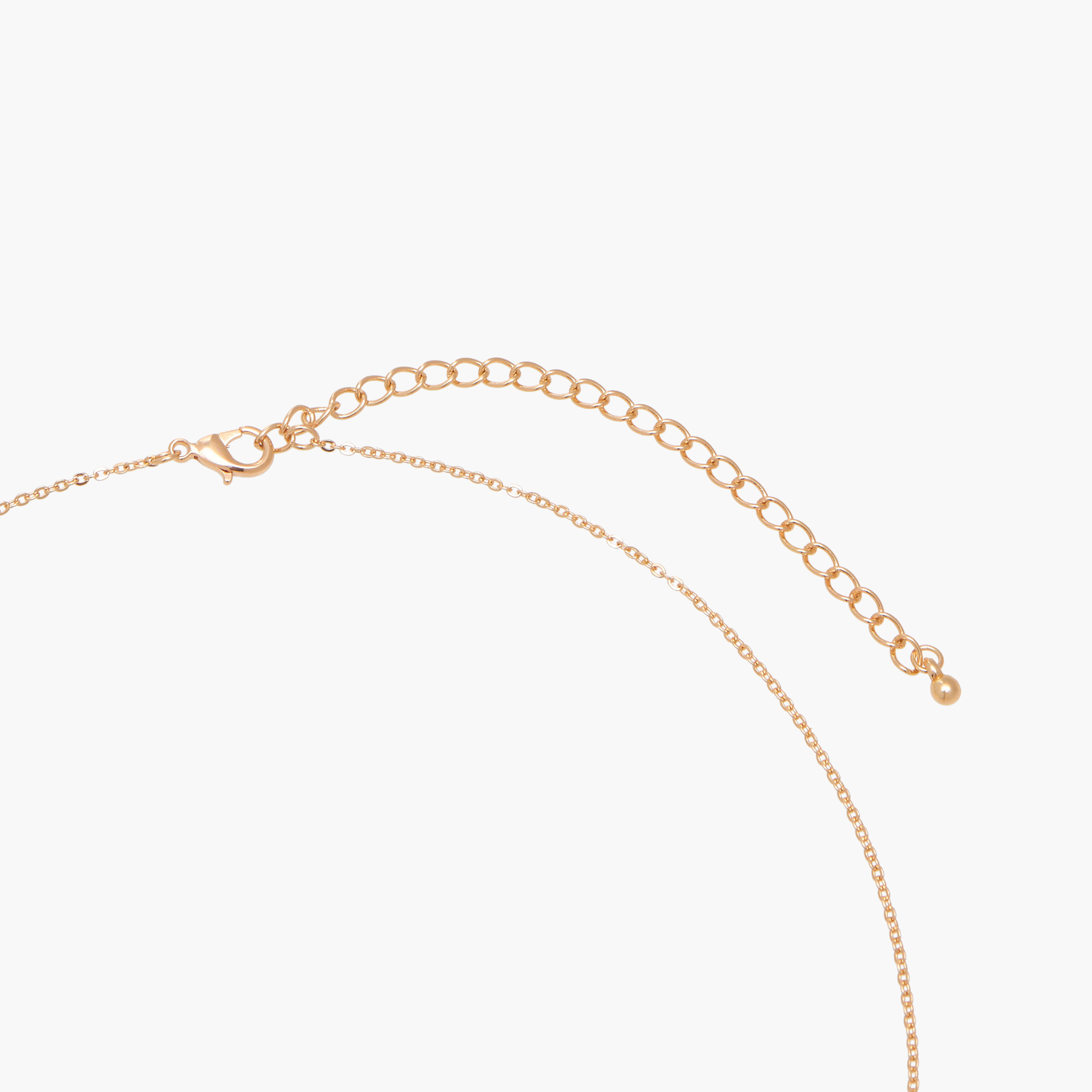 Gold Tone Cubic Zirconia Pendant Necklace with Floral Design-women-watchesandjewellery-jewellery-necklacesandpendants-image-2