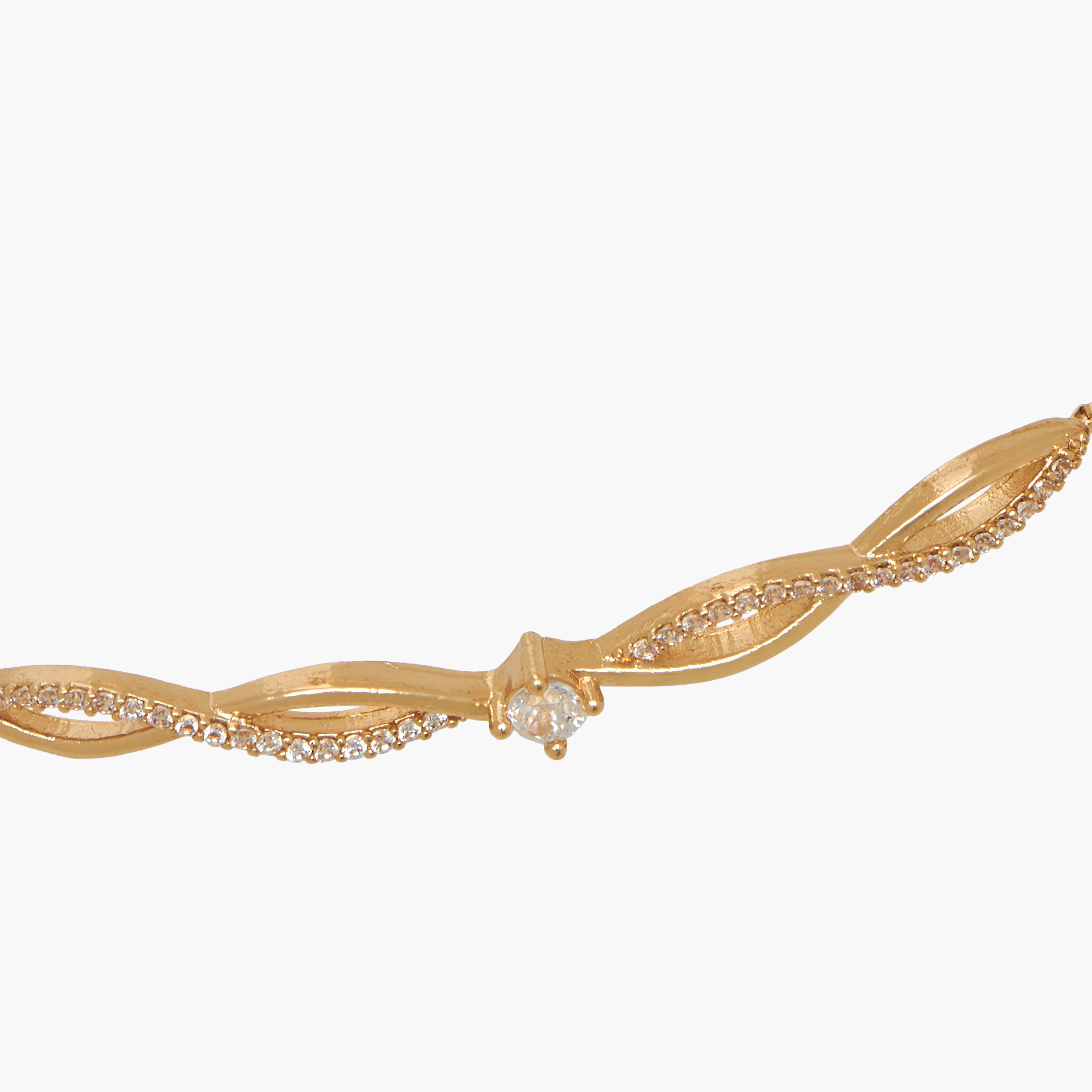 سوار ميتاليك بتزيينات فصوص زيركون-women-watchesandjewellery-jewellery-banglesandbracelets-image-5