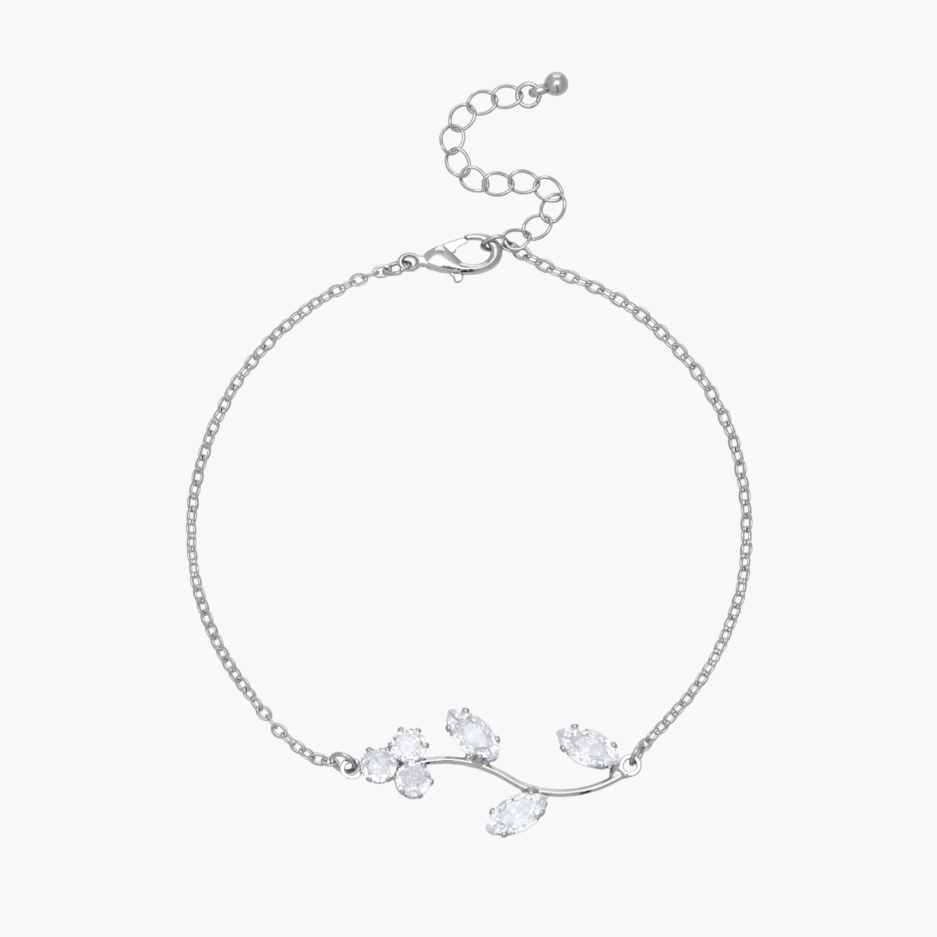 سوار ميتاليك بتزيينات فصوص زيركون-women-watchesandjewellery-jewellery-banglesandbracelets-image-1