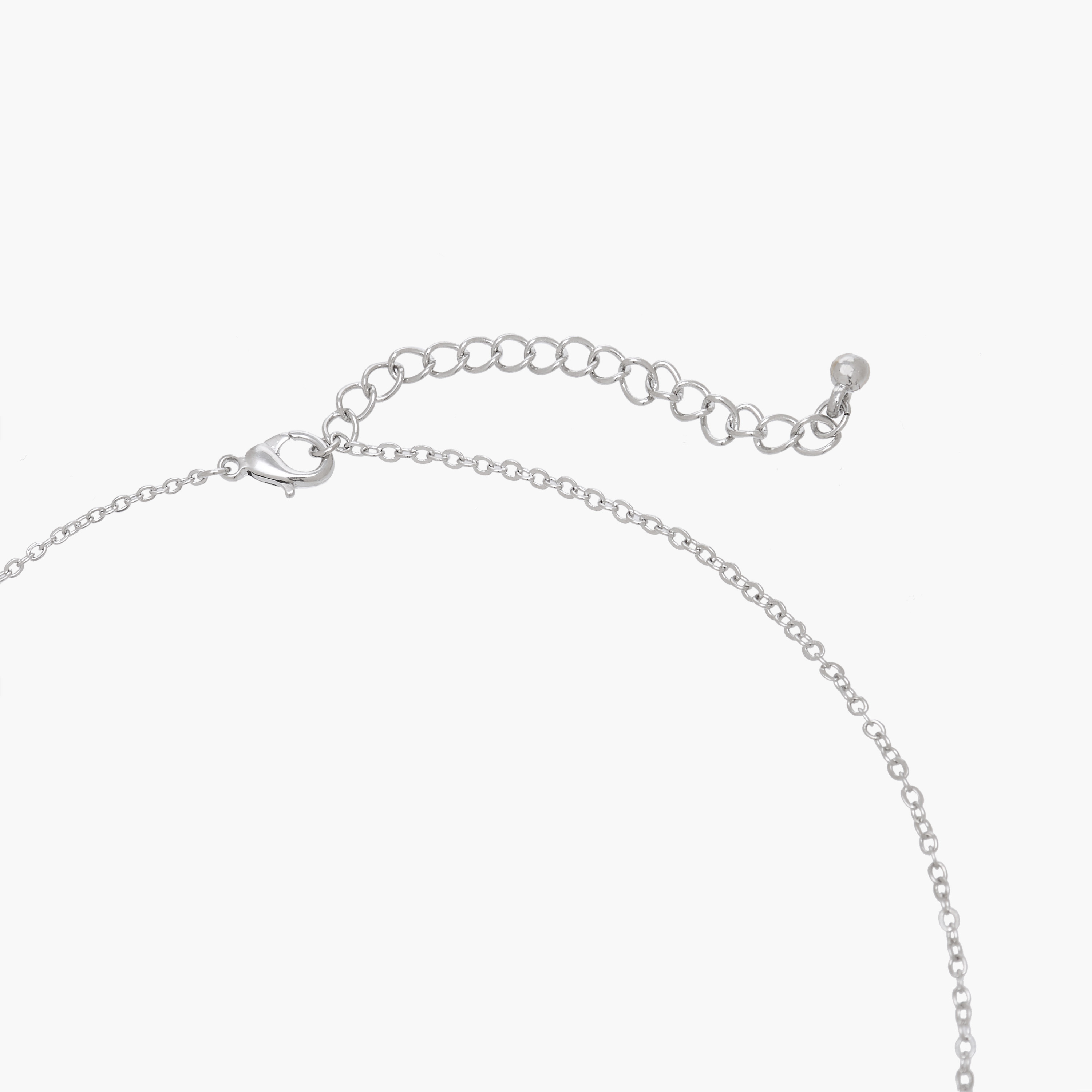 Silver Tone Necklace with Cubic Zirconia Embellishment-women-watchesandjewellery-jewellery-necklacesandpendants-image-4