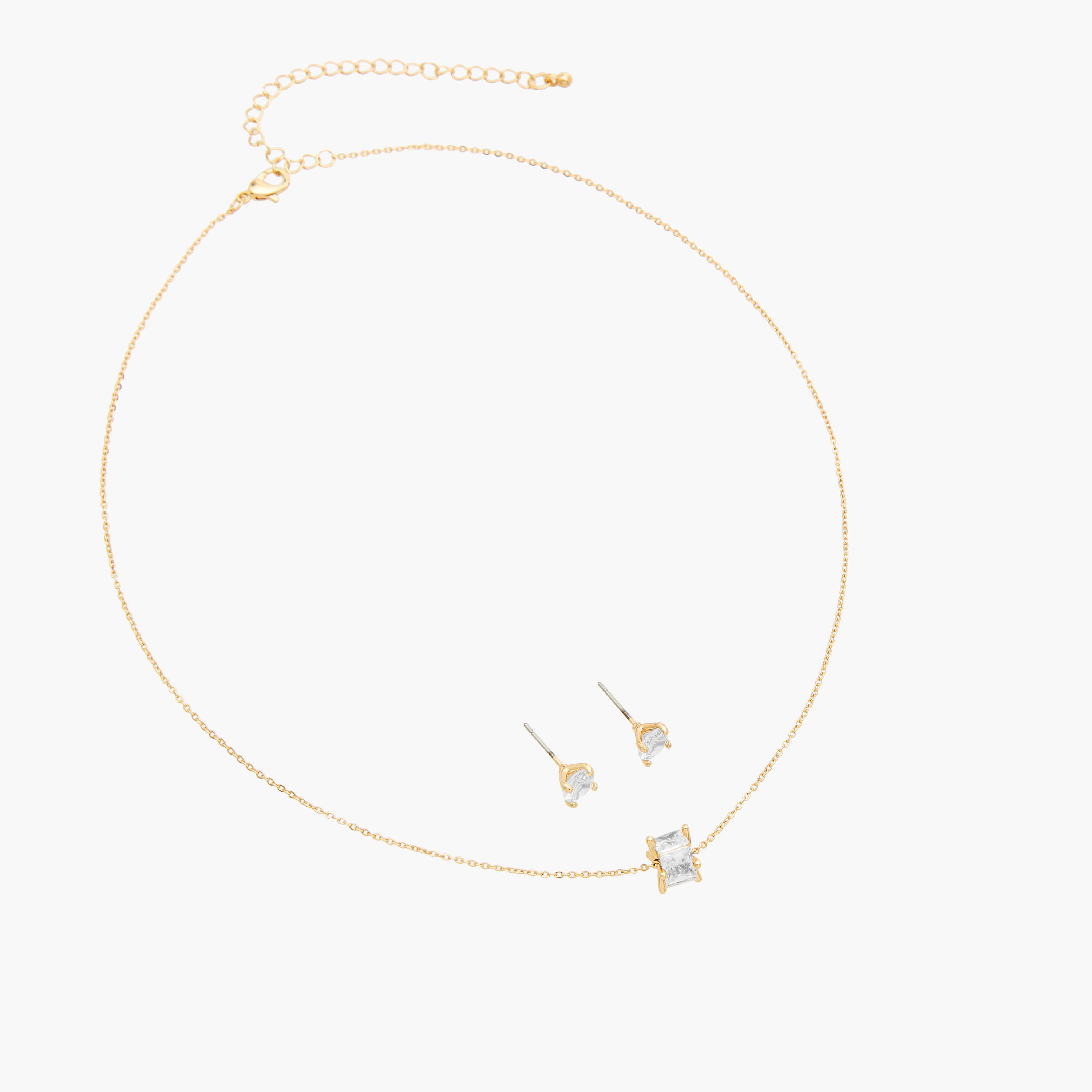 Set of 2 - Stone Embellished Pendant Necklace and Earrings-women-watchesandjewellery-jewellery-jewellerysets-image-3