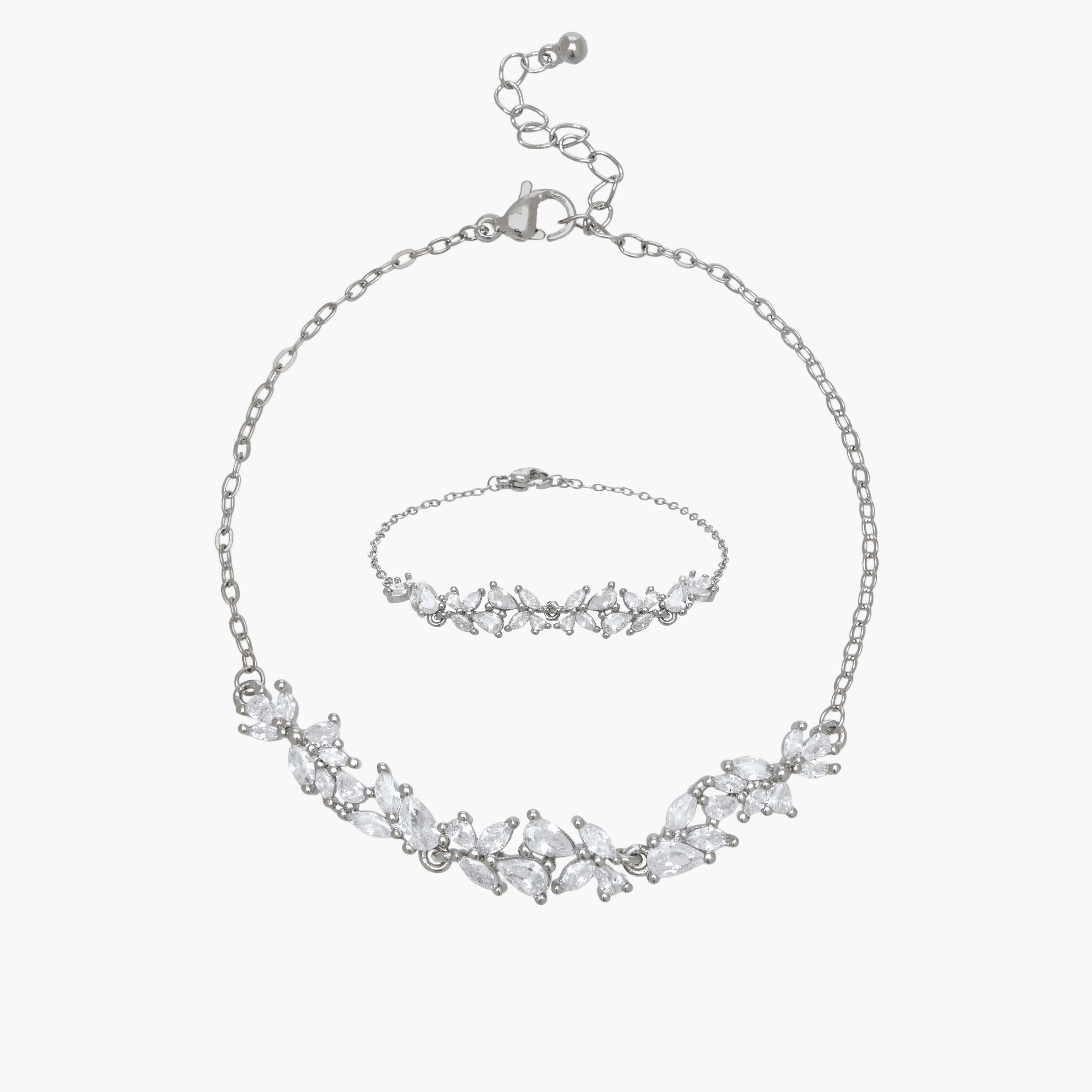 سوار ميتاليك بتزيينات فصوص زيركون-women-watchesandjewellery-jewellery-banglesandbracelets-image-1