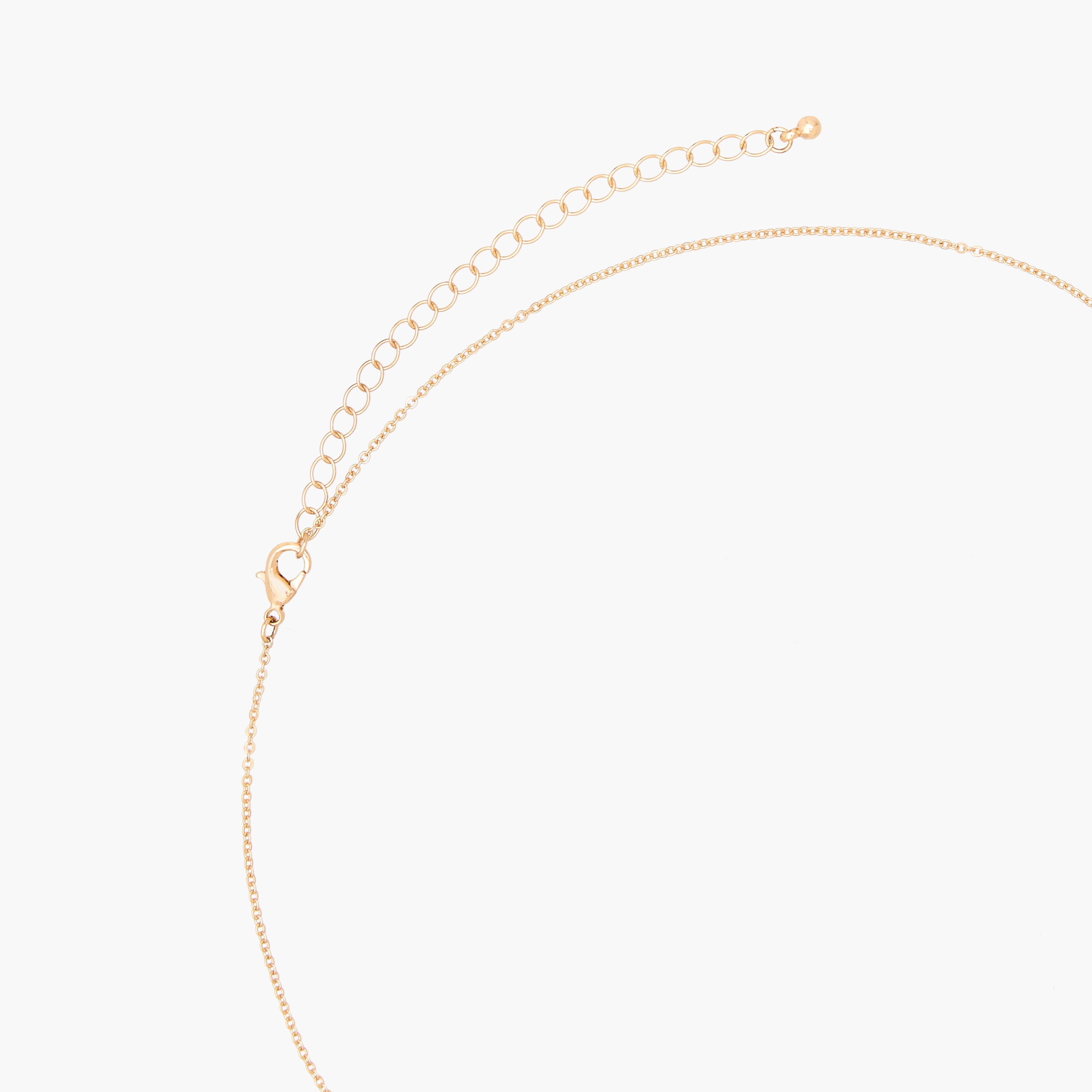 Gold Tone Pendant Necklace with Cubic Zirconia Stone Embellishment-women-watchesandjewellery-jewellery-necklacesandpendants-image-3