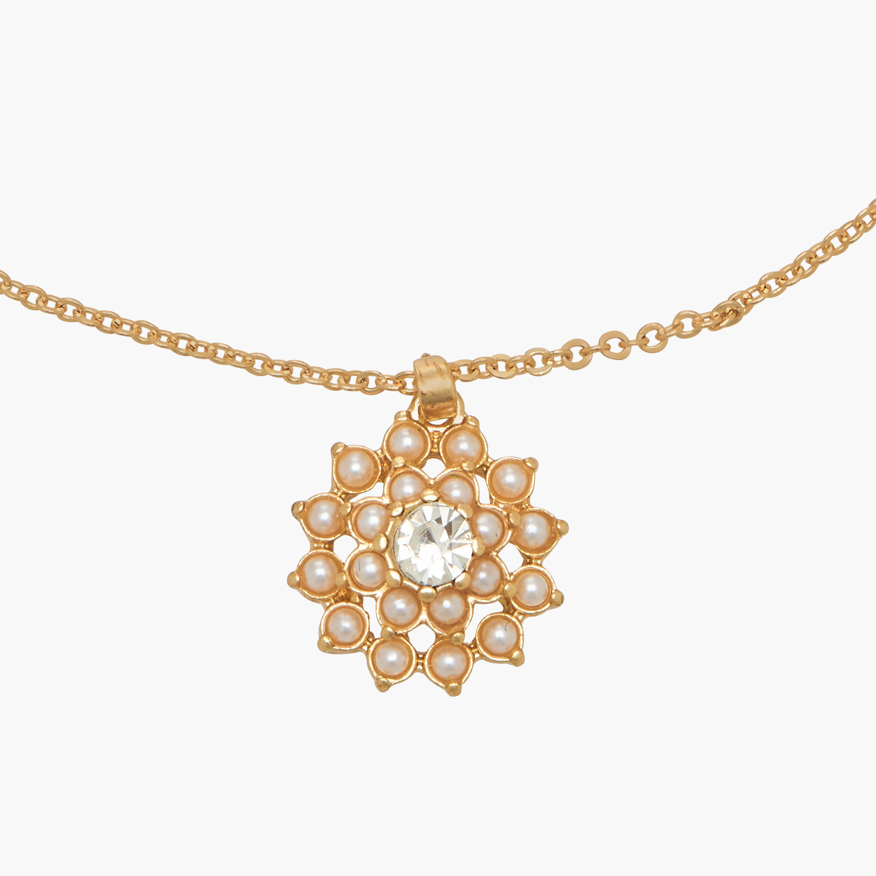 Set of 2 - Floral Pearl Pendant Necklace and Earrings-women-watchesandjewellery-jewellery-jewellerysets-image-7