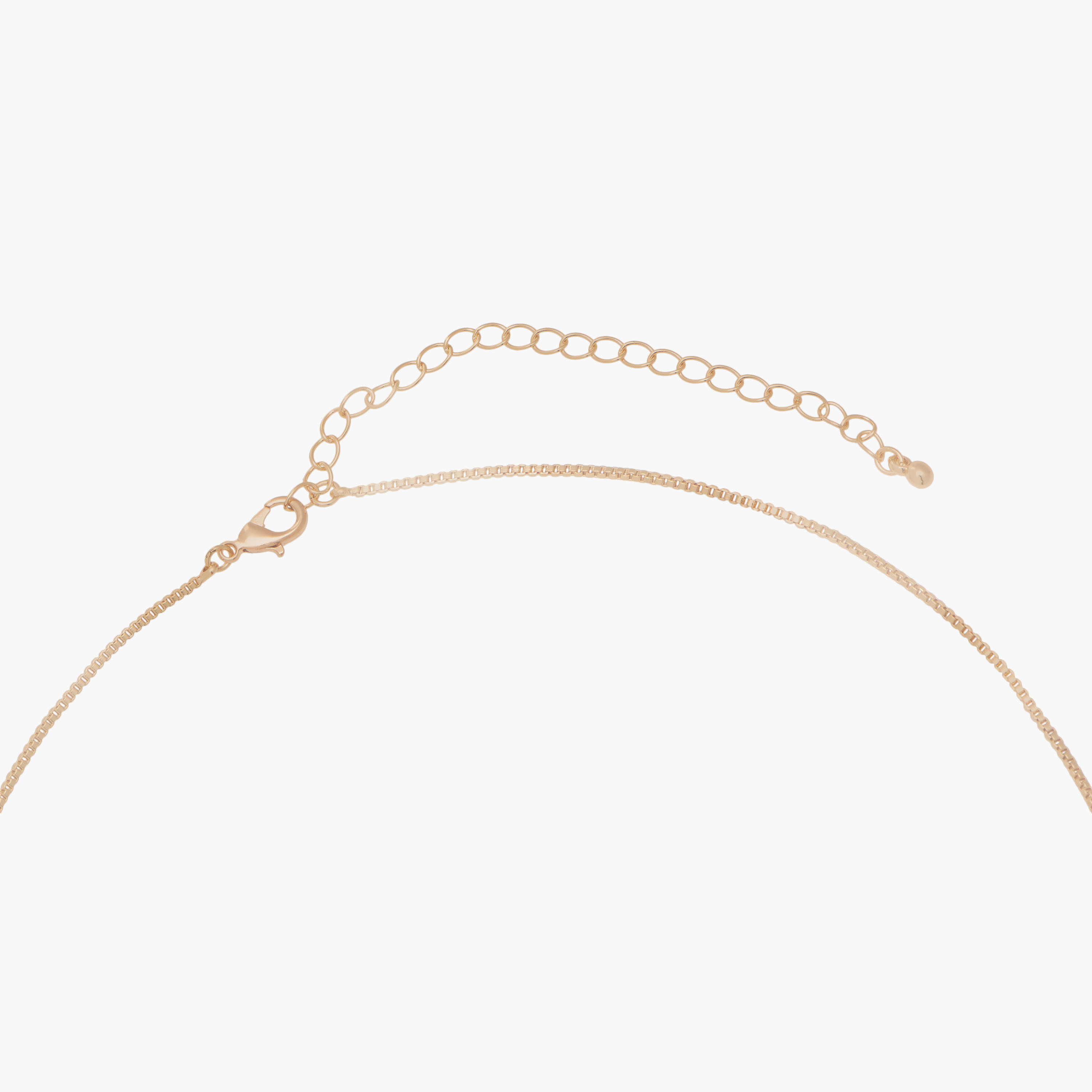 Gold Tone Necklace with Diamante Floral Accents-women-watchesandjewellery-jewellery-necklacesandpendants-image-4