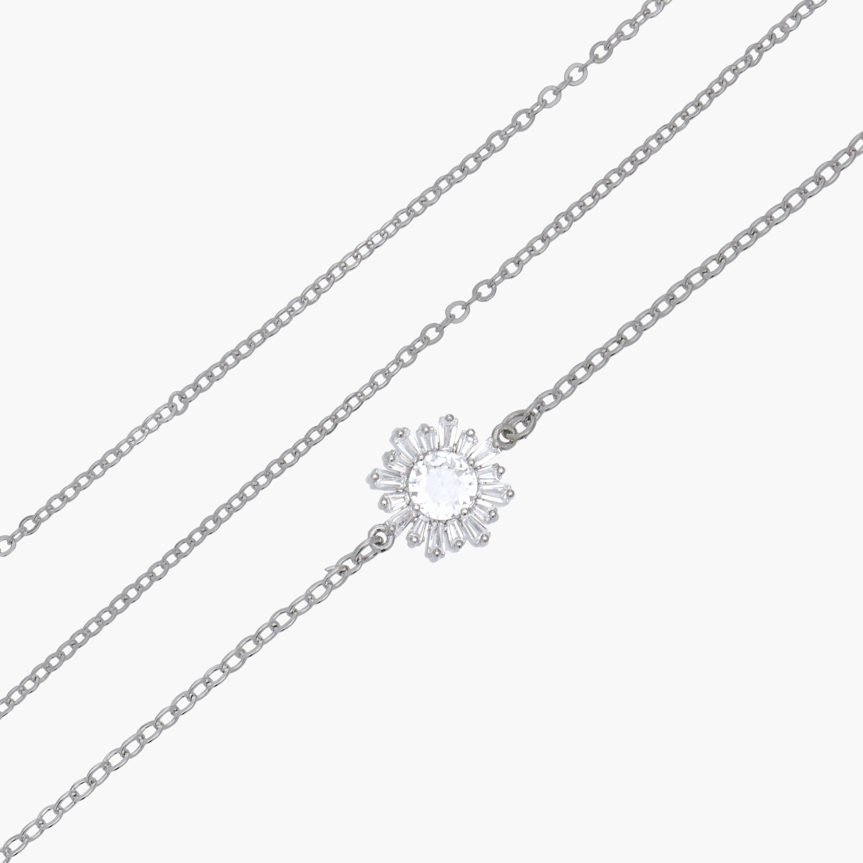 طقم عقد بدلاية وسوار وحلقان مزينة بزركون مكعب - 3 قطع-women-watchesandjewellery-jewellery-jewellerysets-image-6