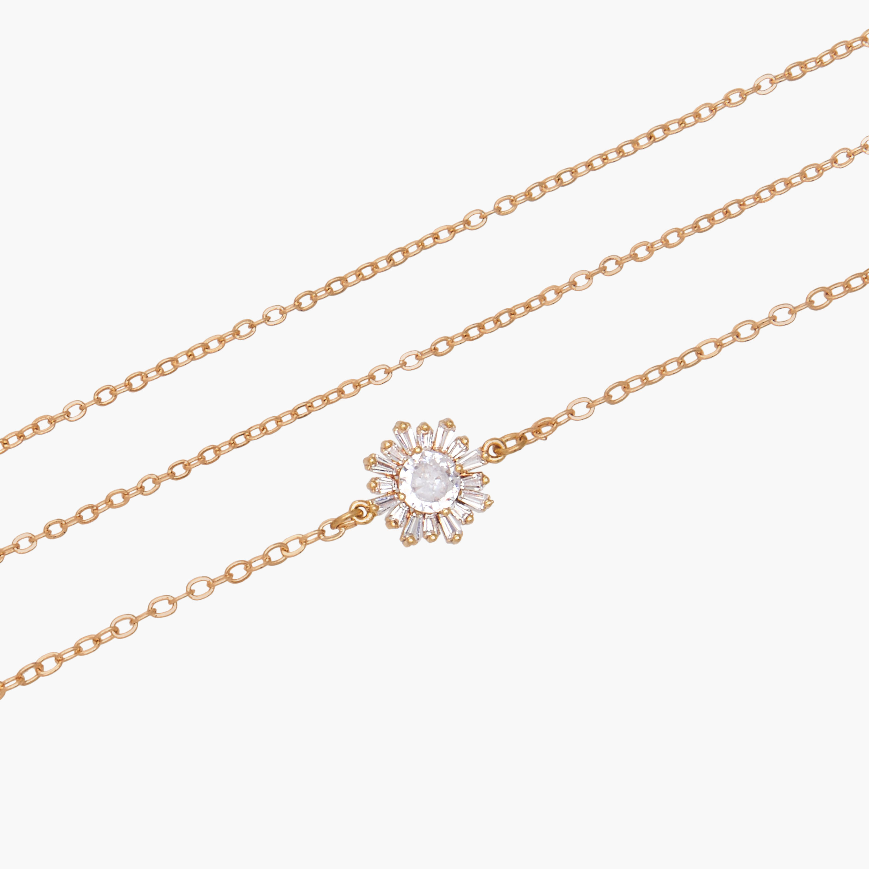 طقم حلقان وسوار وعقد بدلاية مرصّعة بزركون مكعب – 3 قطع-women-watchesandjewellery-jewellery-jewellerysets-image-6