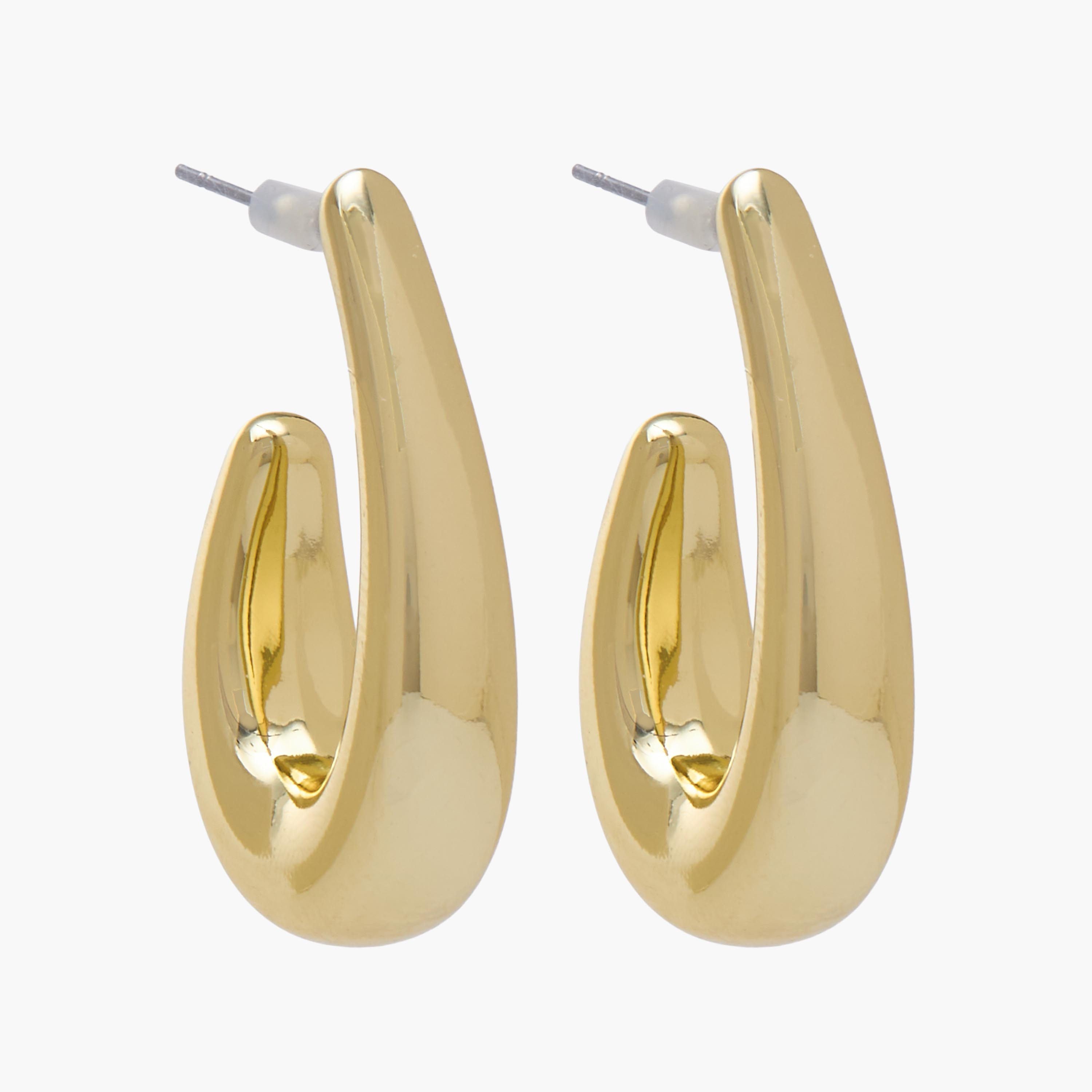 Pack of 3 Gold Tone Assorted Hoop Earrings with Pushback Closure-women-watchesandjewellery-jewellery-earrings-image-3
