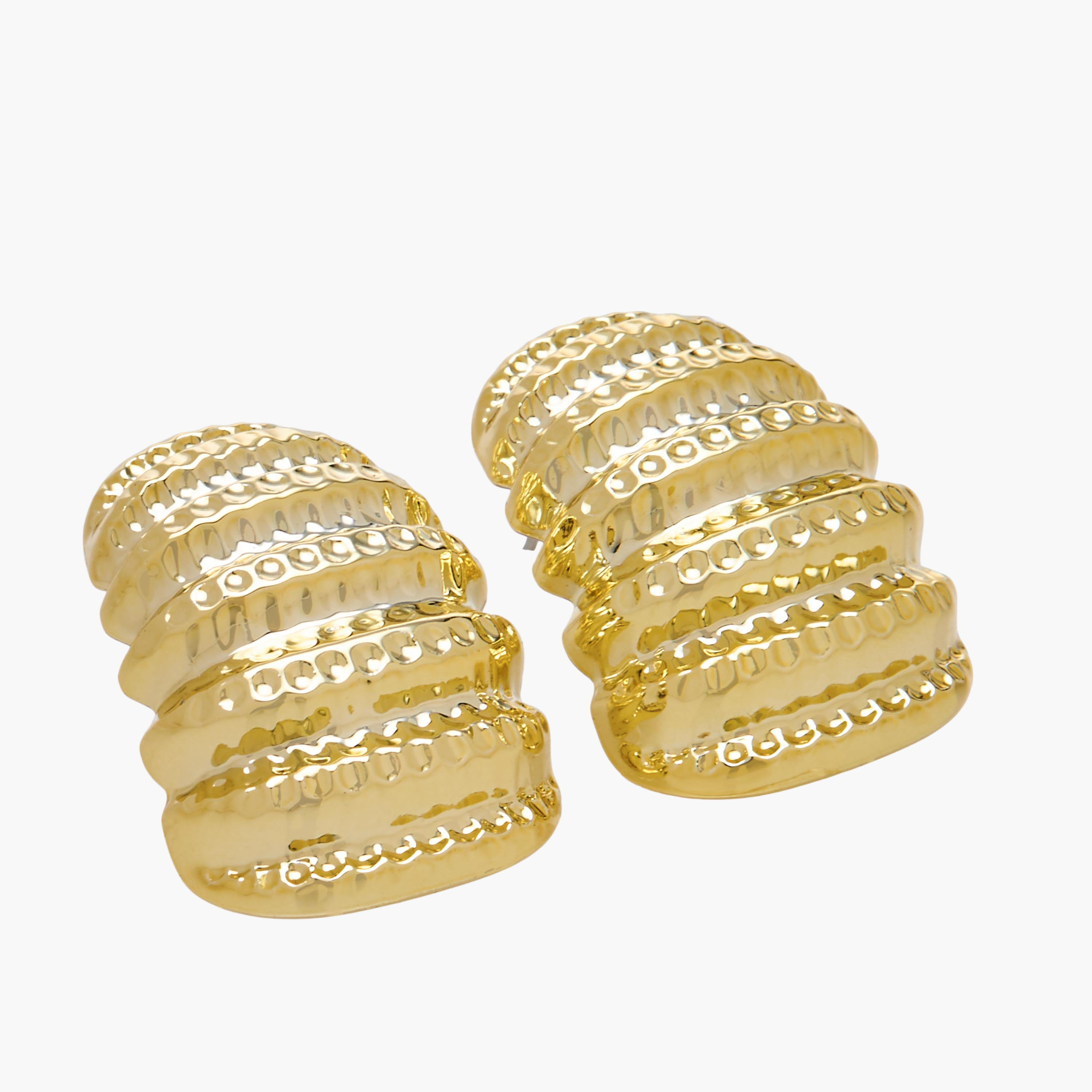 Pack of 3 Gold Tone Assorted Hoop Earrings with Pushback Closure-women-watchesandjewellery-jewellery-earrings-image-6