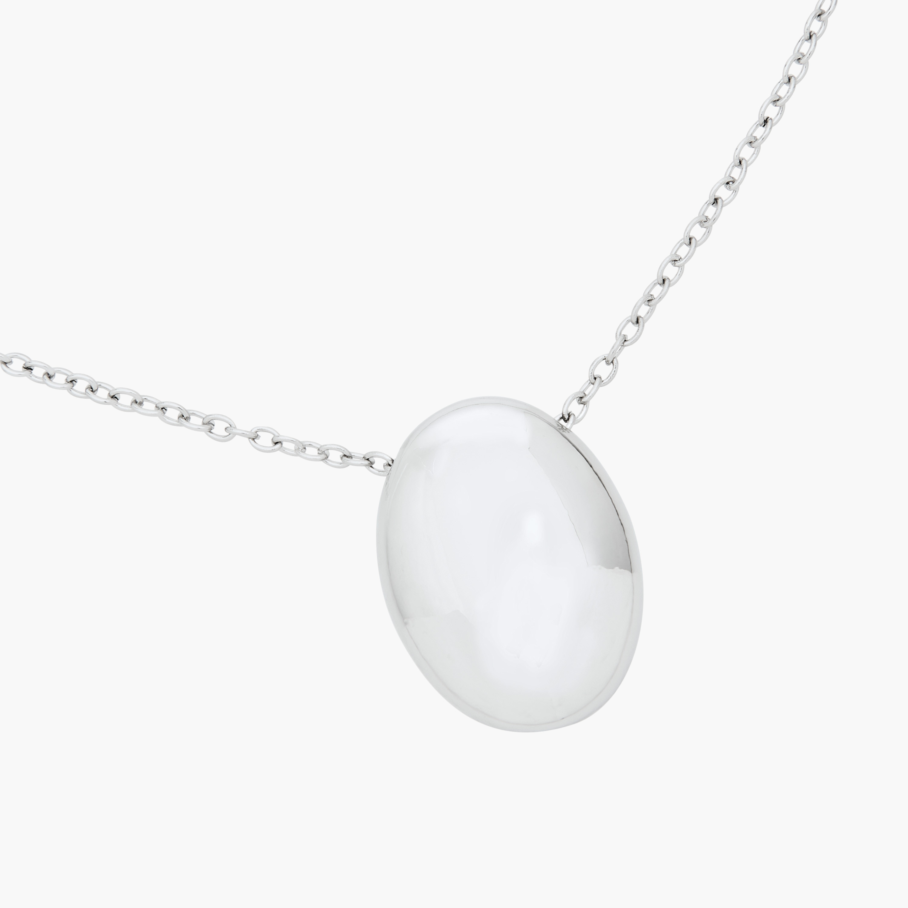Silver Tone Pendant Necklace with Solid Design-women-watchesandjewellery-jewellery-necklacesandpendants-image-3