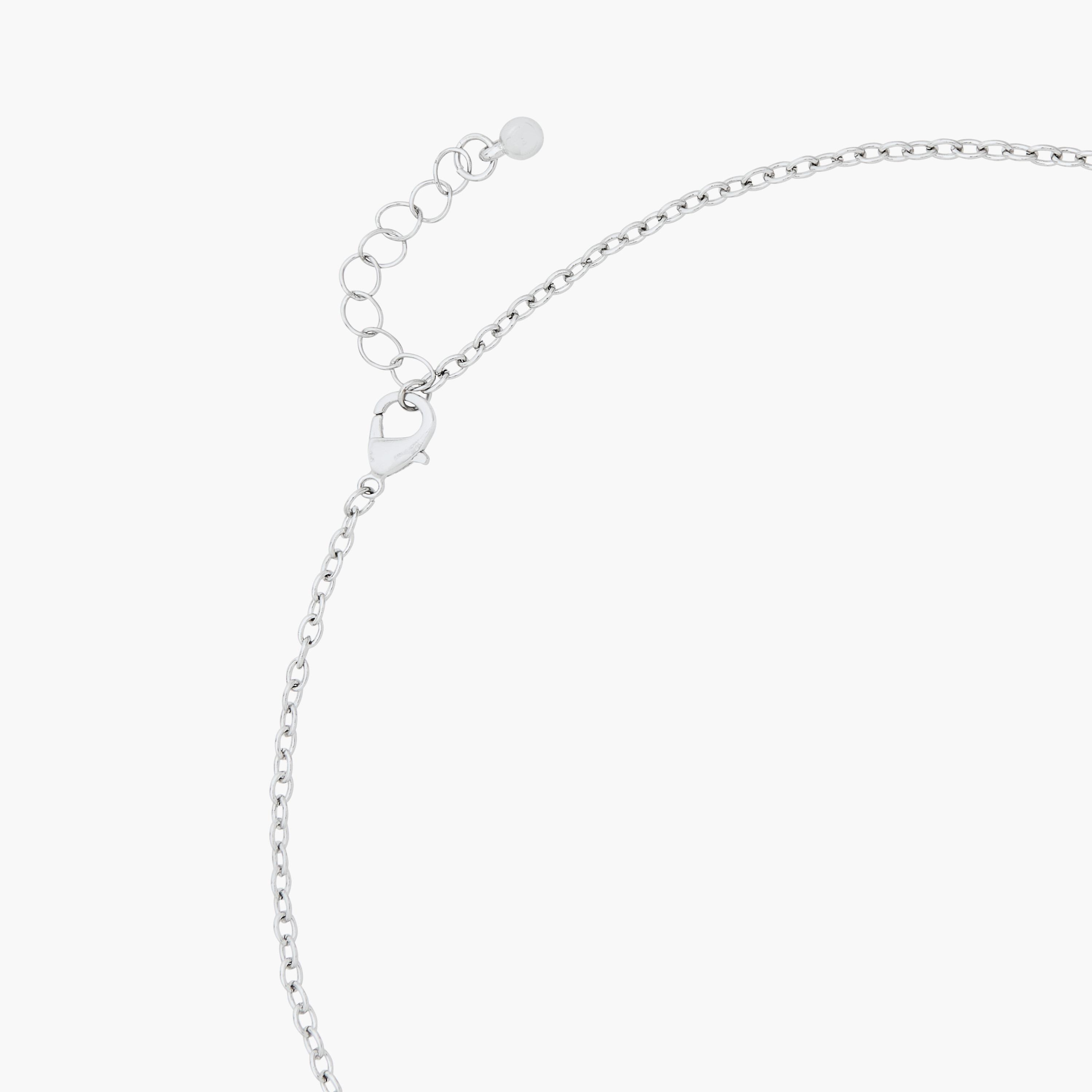 Silver Tone Pendant Necklace with Solid Design-women-watchesandjewellery-jewellery-necklacesandpendants-image-4