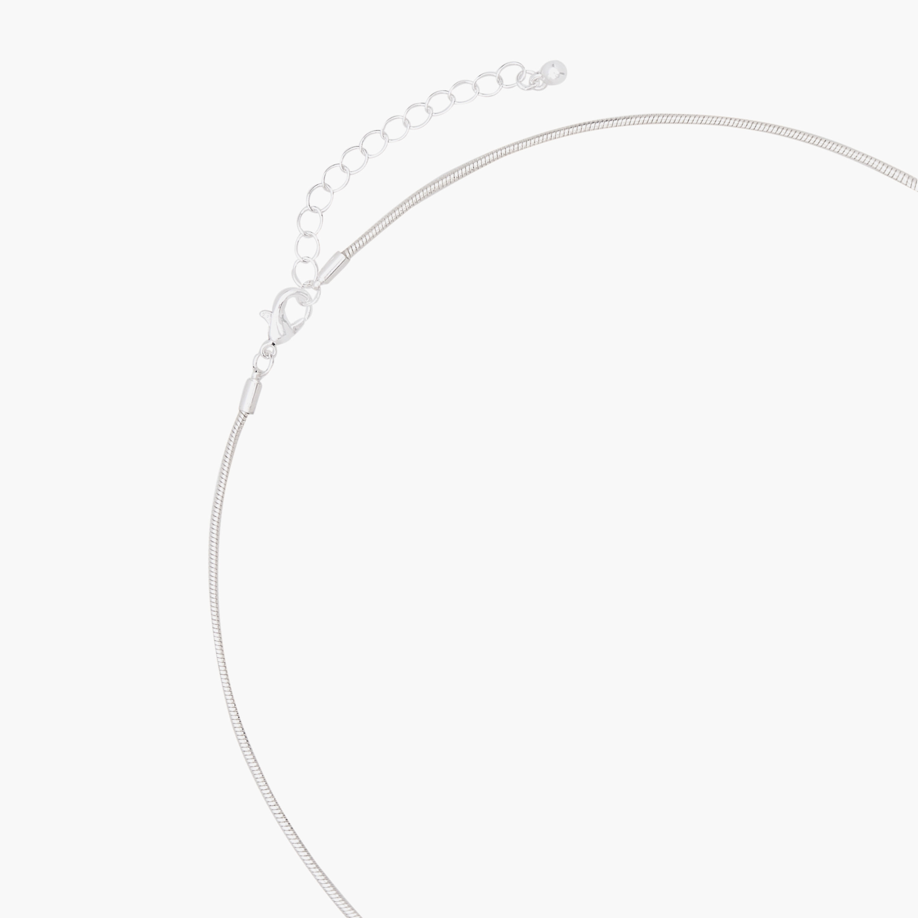 Silver Tone Pendant Necklace with Hammered Design-women-watchesandjewellery-jewellery-necklacesandpendants-image-3