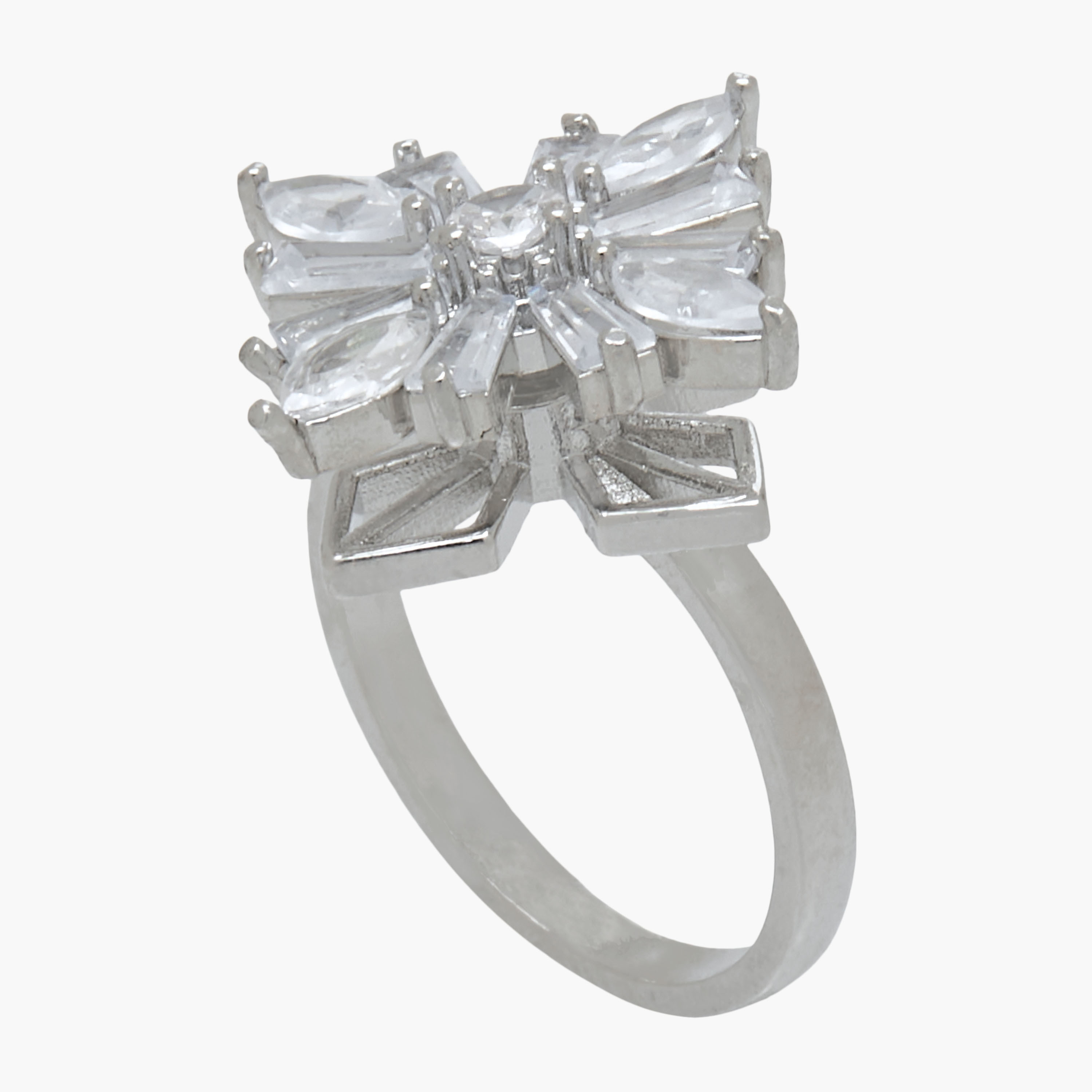 Metal Ring with Cubic Zirconia Embellishment-women-watchesandjewellery-jewellery-rings-image-1