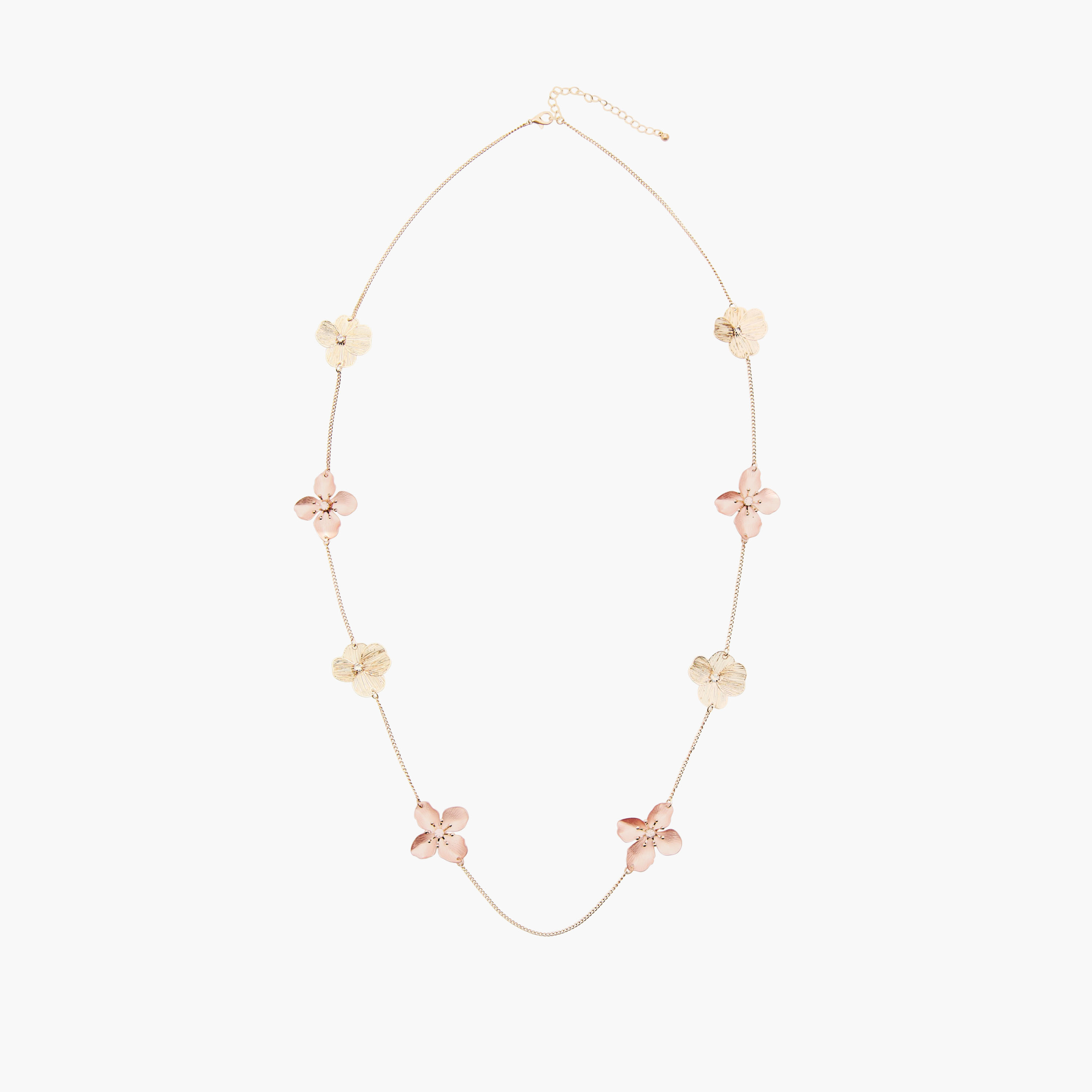 عقد ميتاليك بدلايات زهرية-women-watchesandjewellery-jewellery-necklacesandpendants-image-1