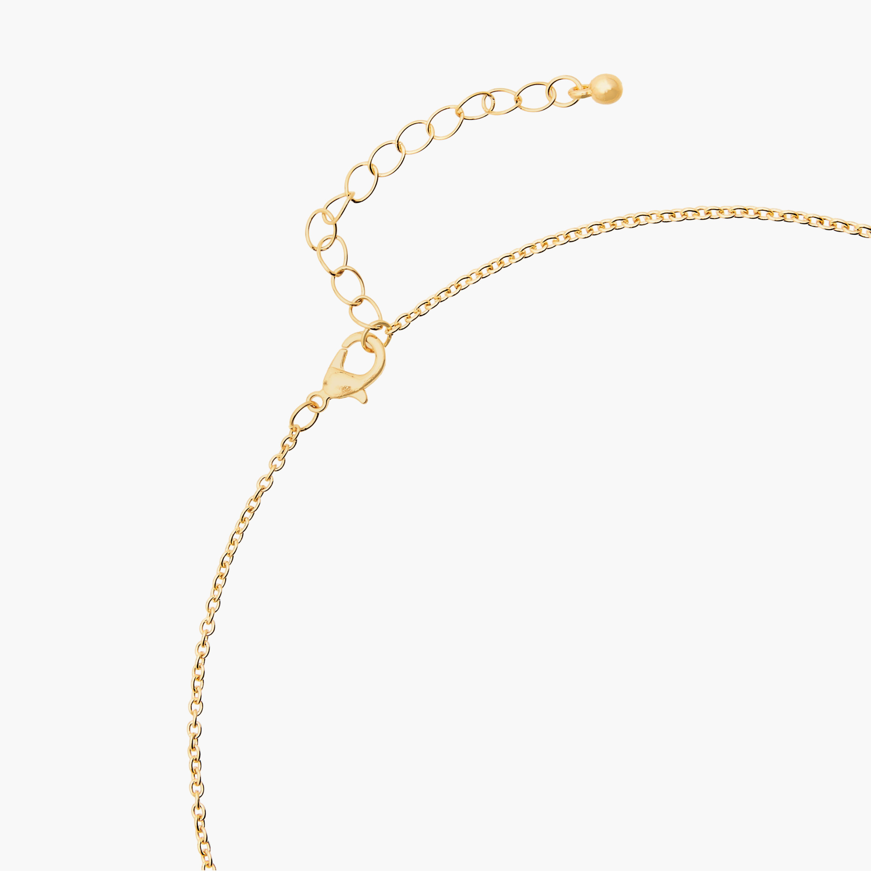 Gold Tone Necklace with Floral Design-women-watchesandjewellery-jewellery-necklacesandpendants-image-4