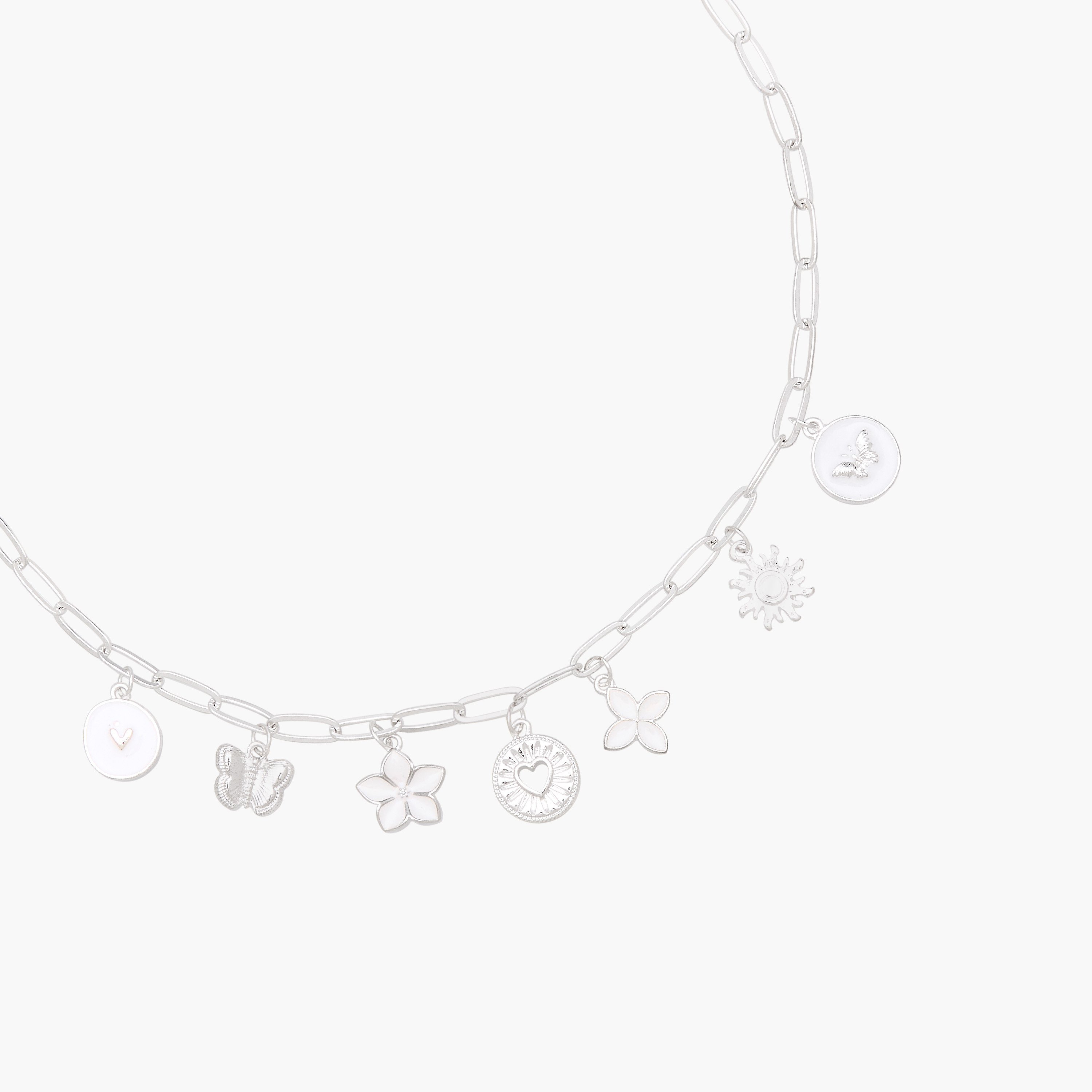 قلادة بلون فضي وزينة تعليقات-women-watchesandjewellery-jewellery-necklacesandpendants-image-2