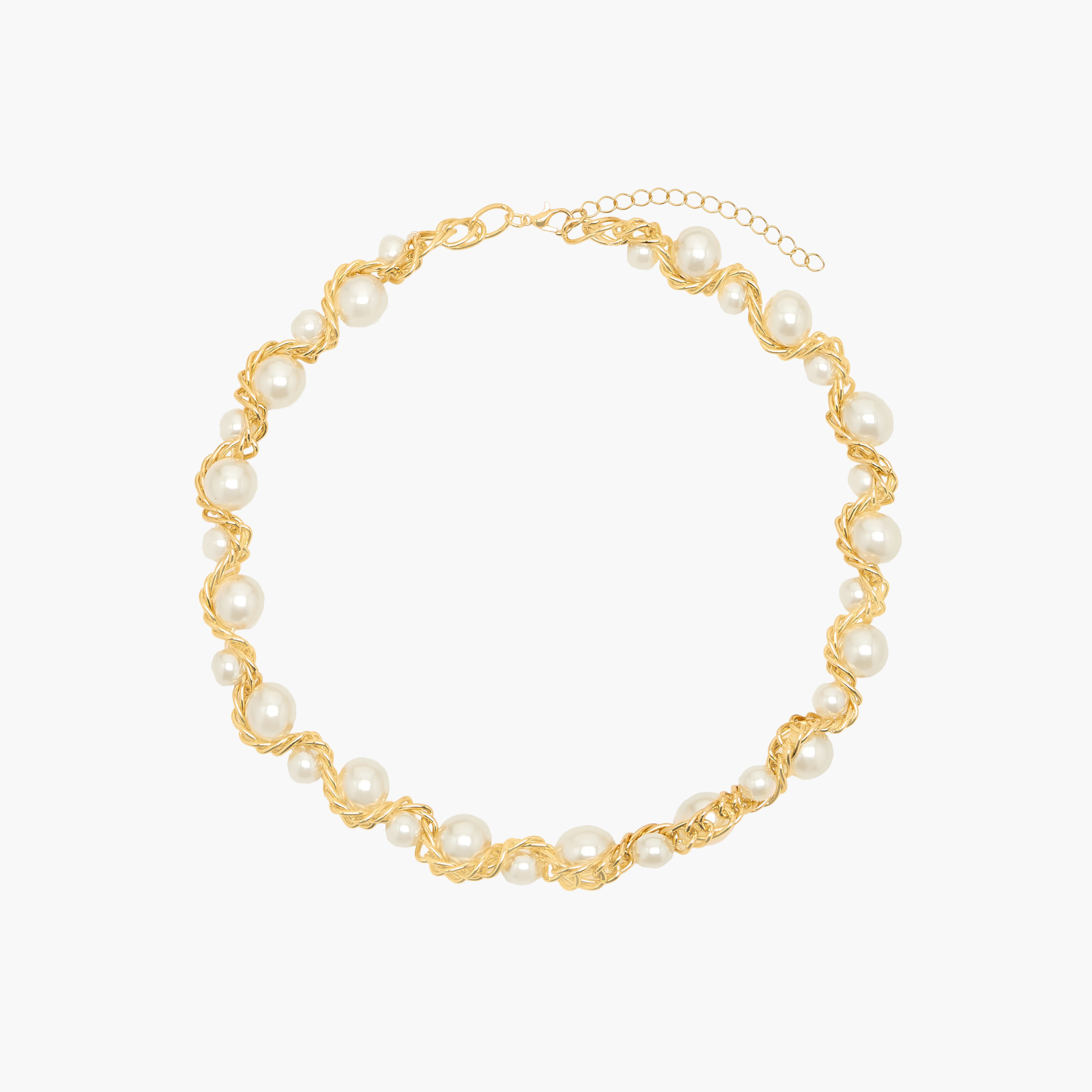 Metal Pearl Embellished Necklace-women-watchesandjewellery-jewellery-necklacesandpendants-image-1
