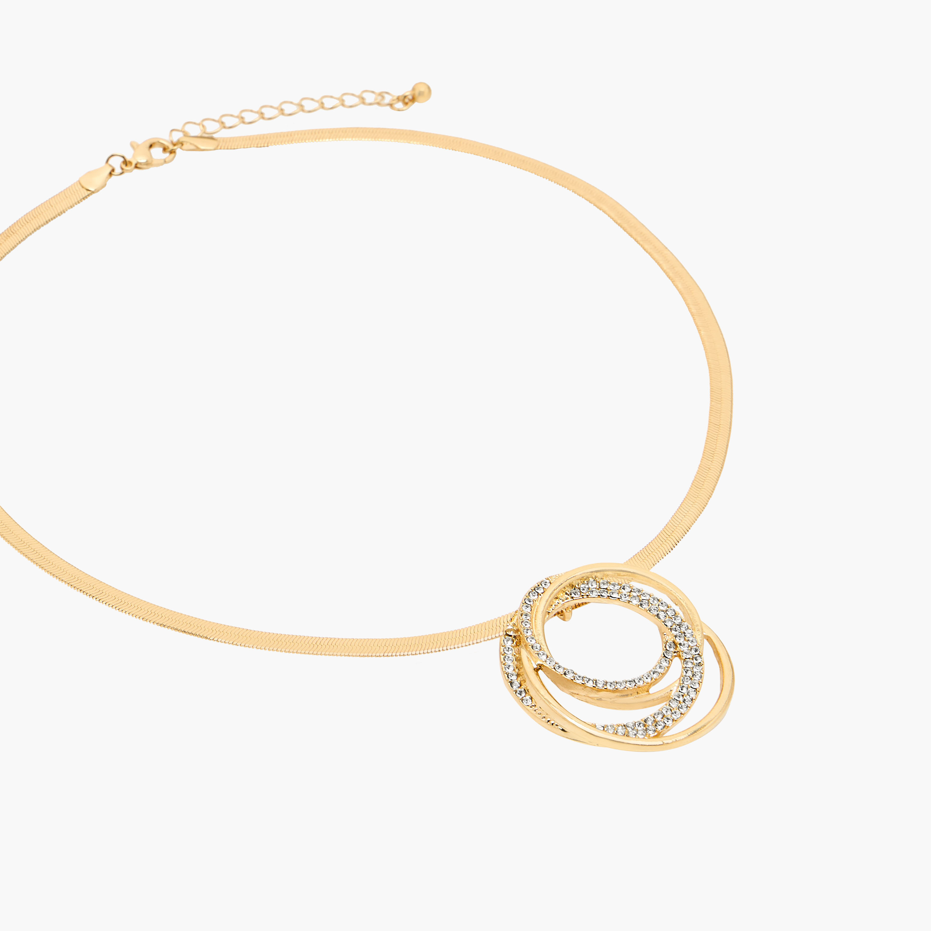 Metal Stone Embellished Pendant Necklace-women-watchesandjewellery-jewellery-necklacesandpendants-image-2
