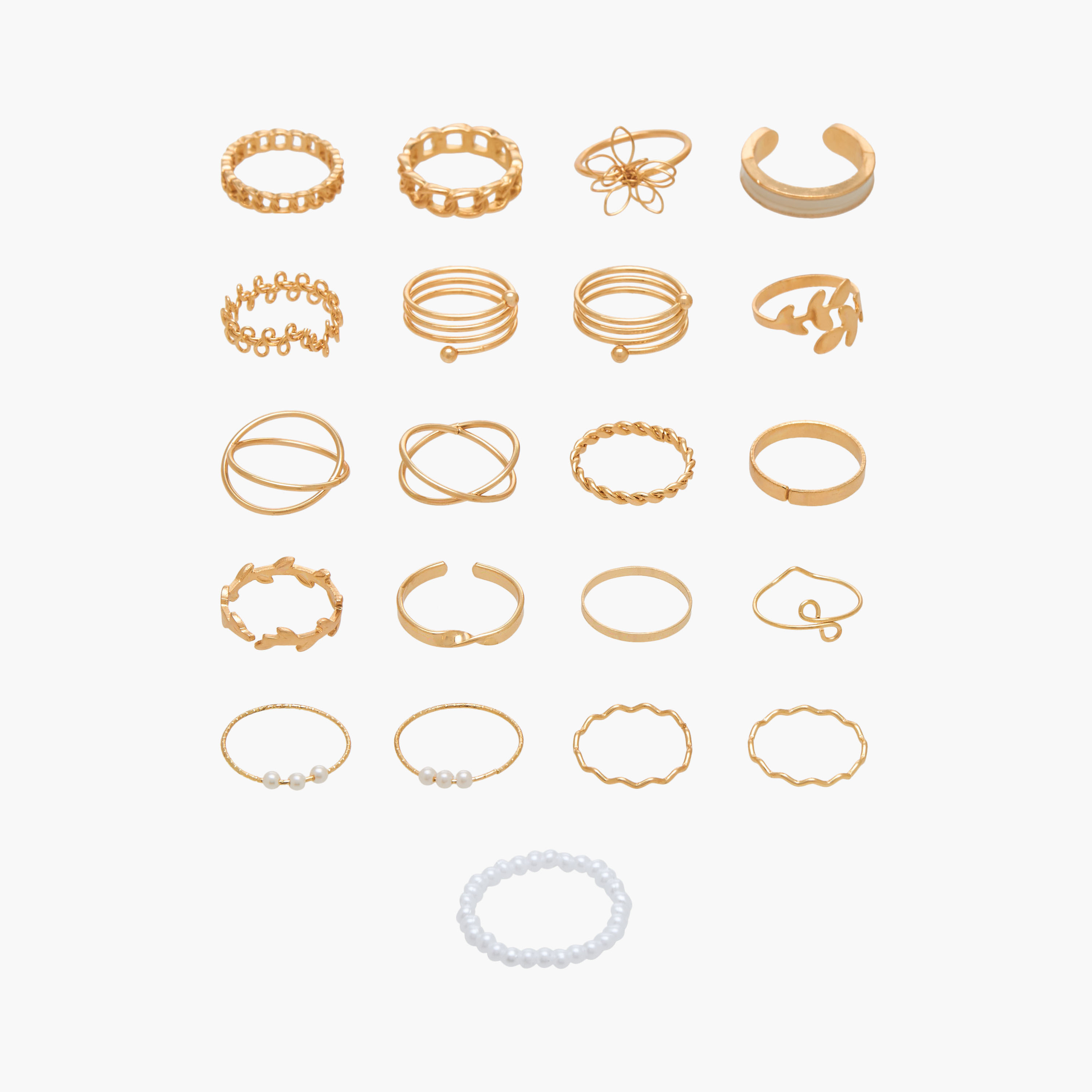 Set of 21 - Metal Ring with Assorted Design-women-watchesandjewellery-jewellery-rings-image-1
