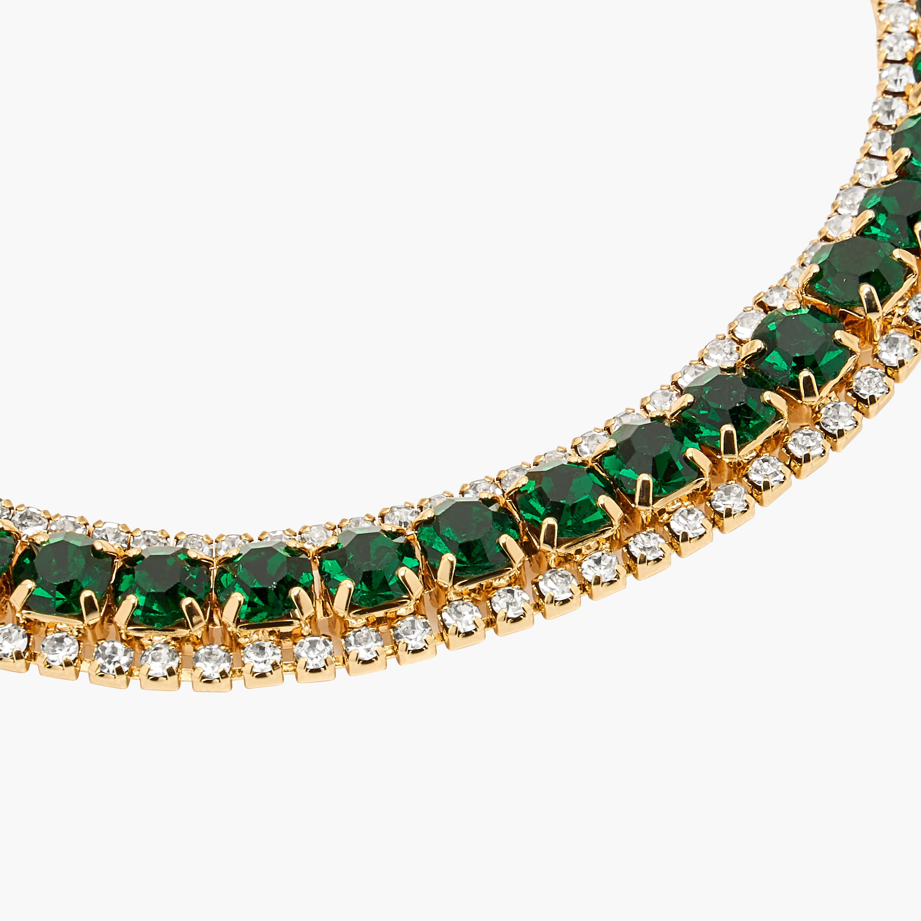 طقم حلق وعقد معدني مزين بألماس من قطعتين-women-watchesandjewellery-jewellery-jewellerysets-image-5