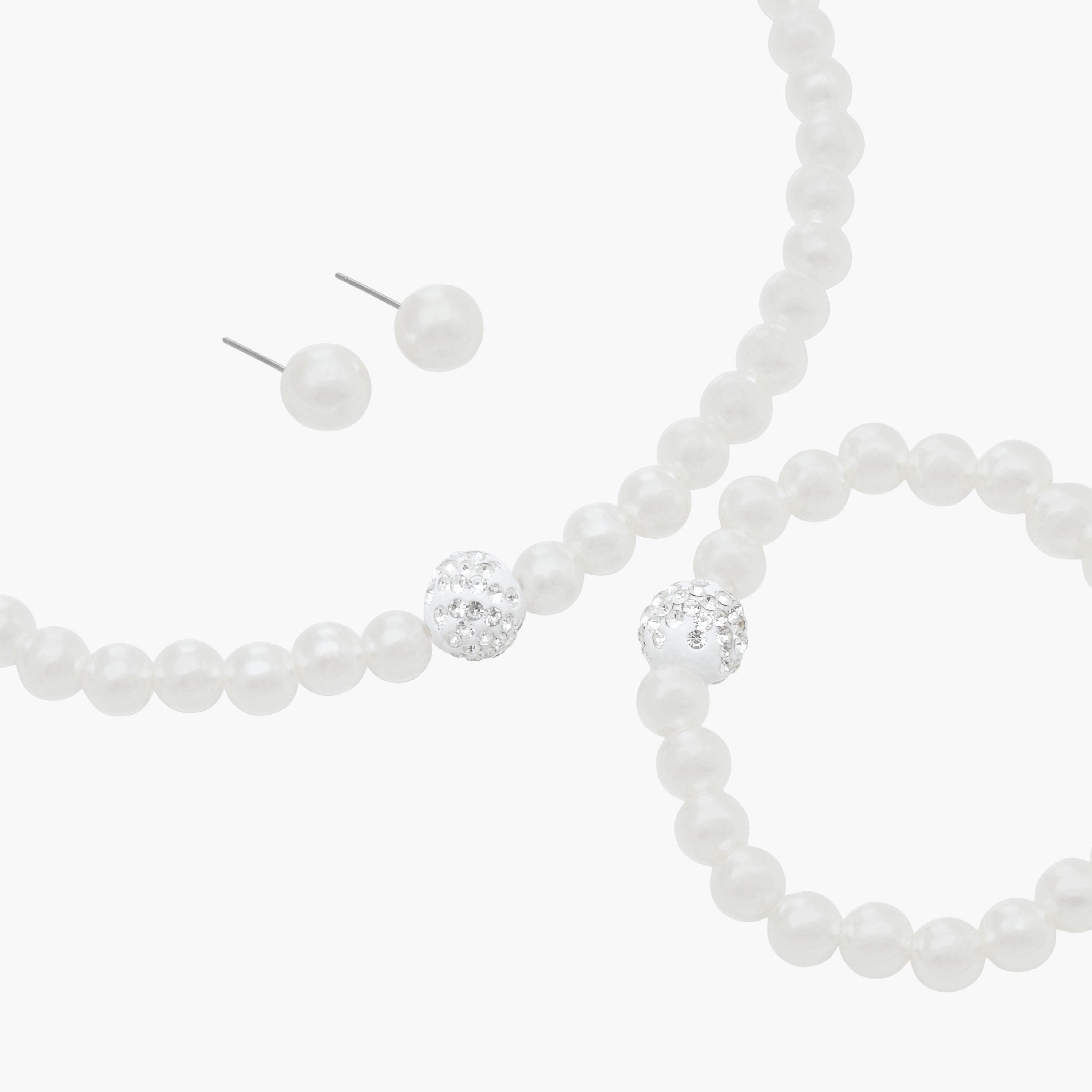 Set of 3 - Pearl Embellished Pendant Necklace with Bracelet and Earrings-women-watchesandjewellery-jewellery-jewellerysets-image-4