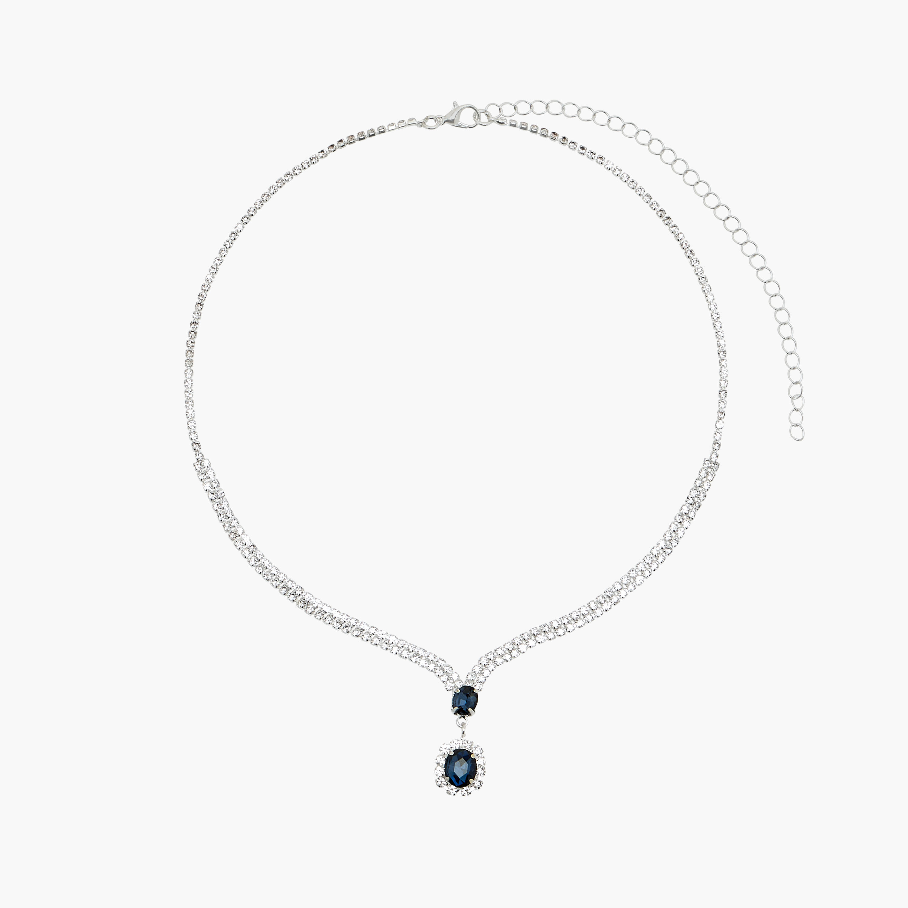 طقم حلقان وعقد معدني مرصّع بزركون مكعب – قطعتان-women-watchesandjewellery-jewellery-jewellerysets-image-2