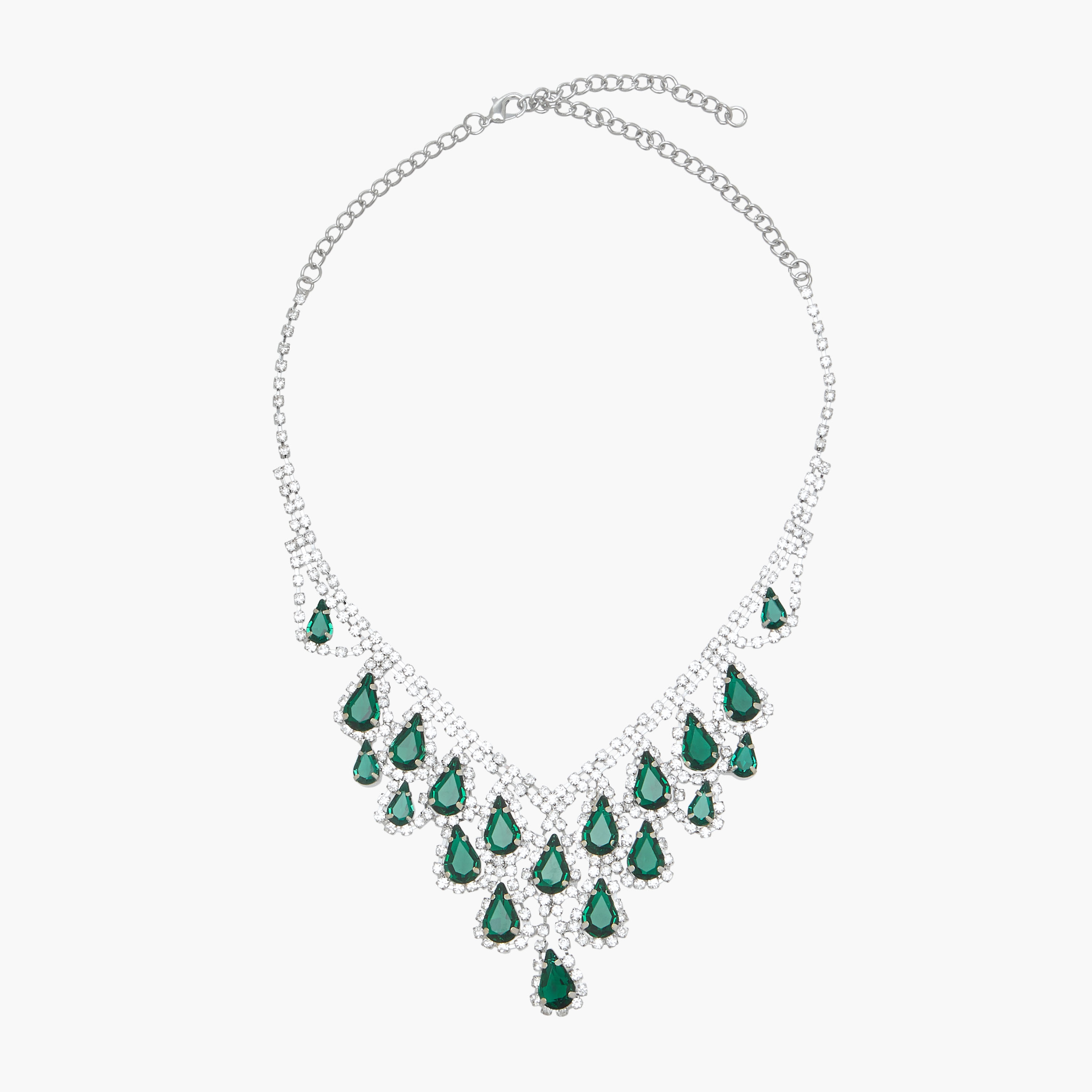 Set of 2 - Stone Embellished Pendant Necklace and Earrings-women-watchesandjewellery-jewellery-jewellerysets-image-2