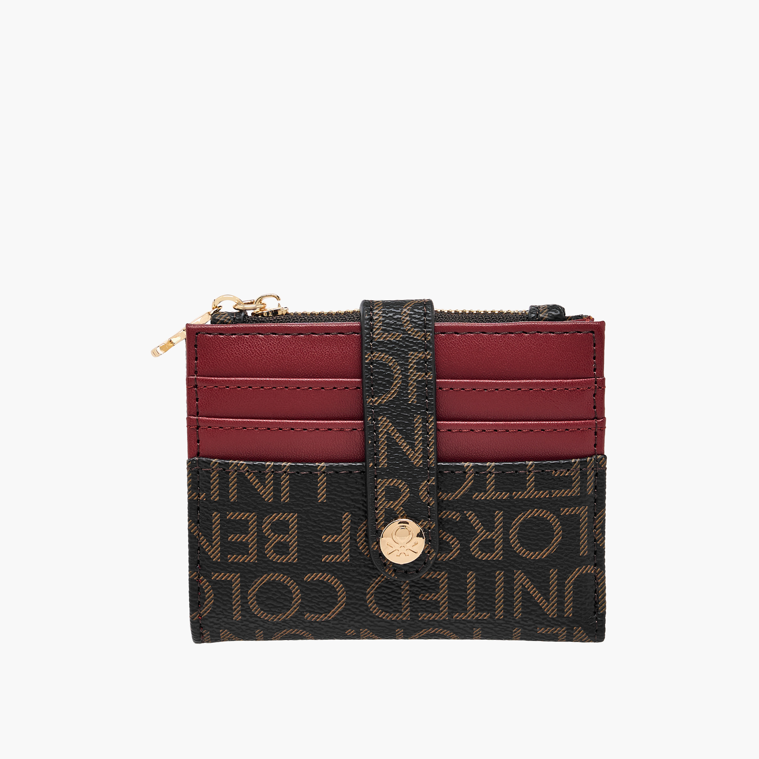 United Colors of Benetton Monogram Print Card Holder-women-bagsandwallets-wallets-image-1